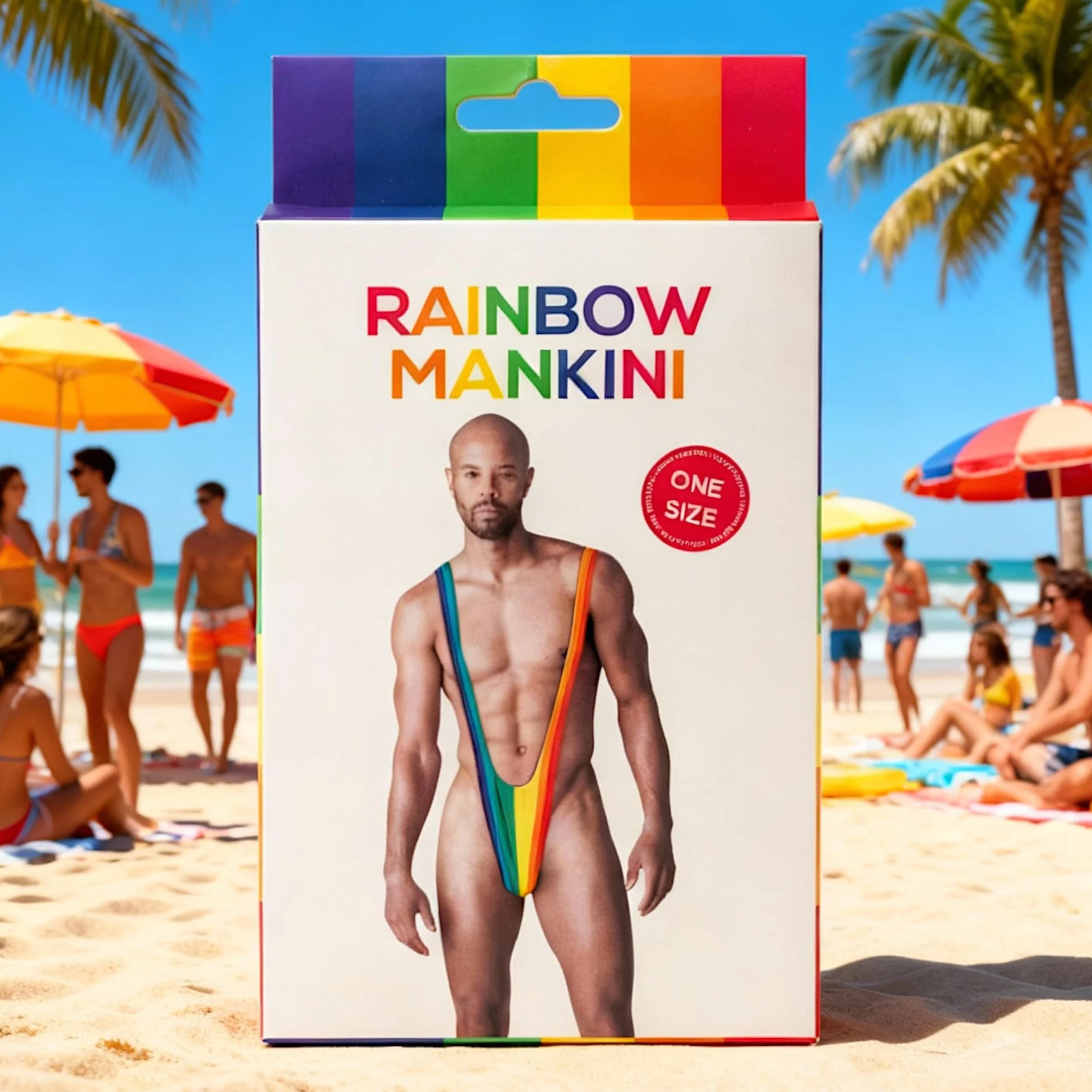 Zabawna impreza męski strój kąpielowy "Mankini" - wysokie majtki męskie dla odważnych - rozmiar uniwersalny