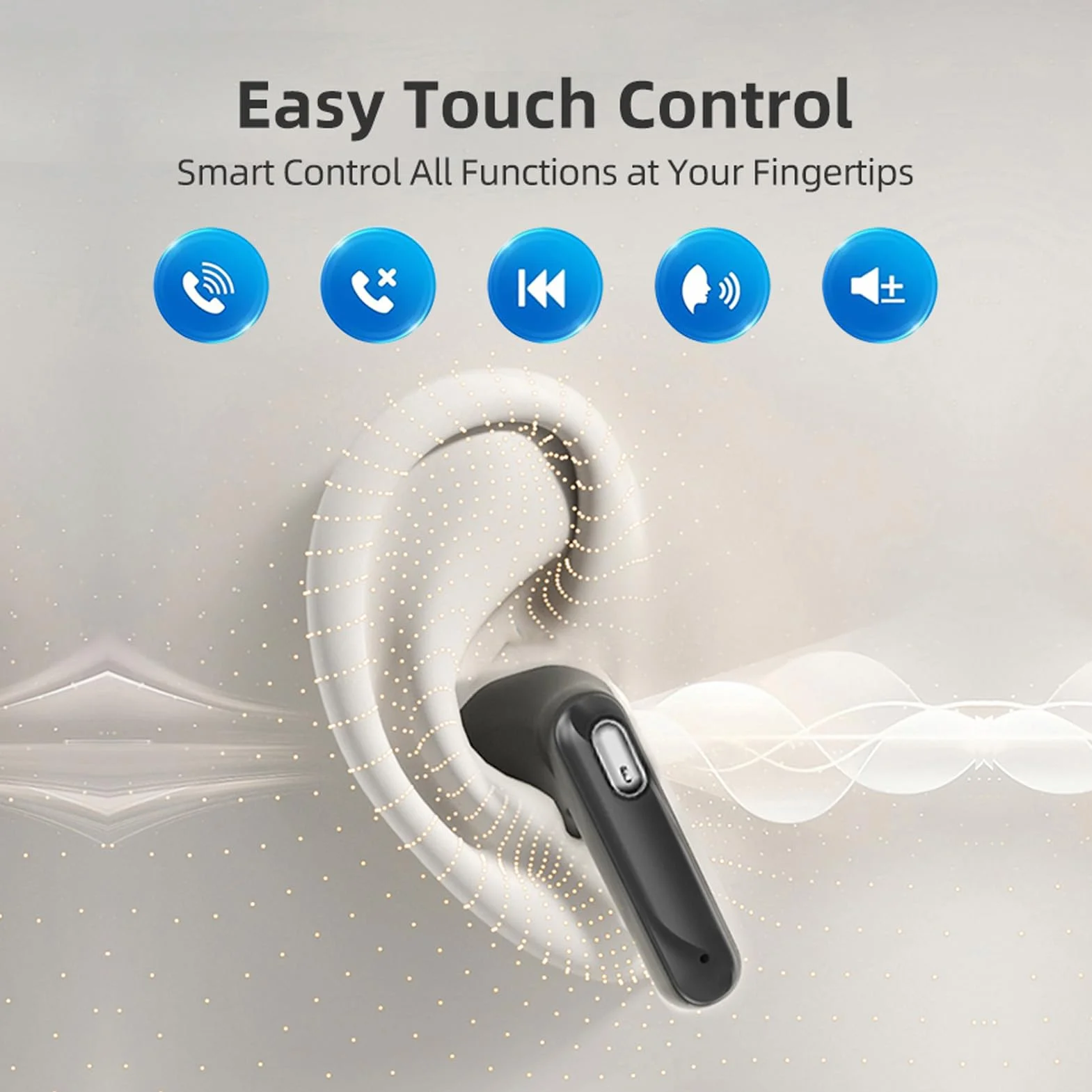 Tłumacz słuchawek, 144 języki w czasie rzeczywistym, słuchawki douszne 5.4 Bluetooth z aplikacją do podróży, biznesu