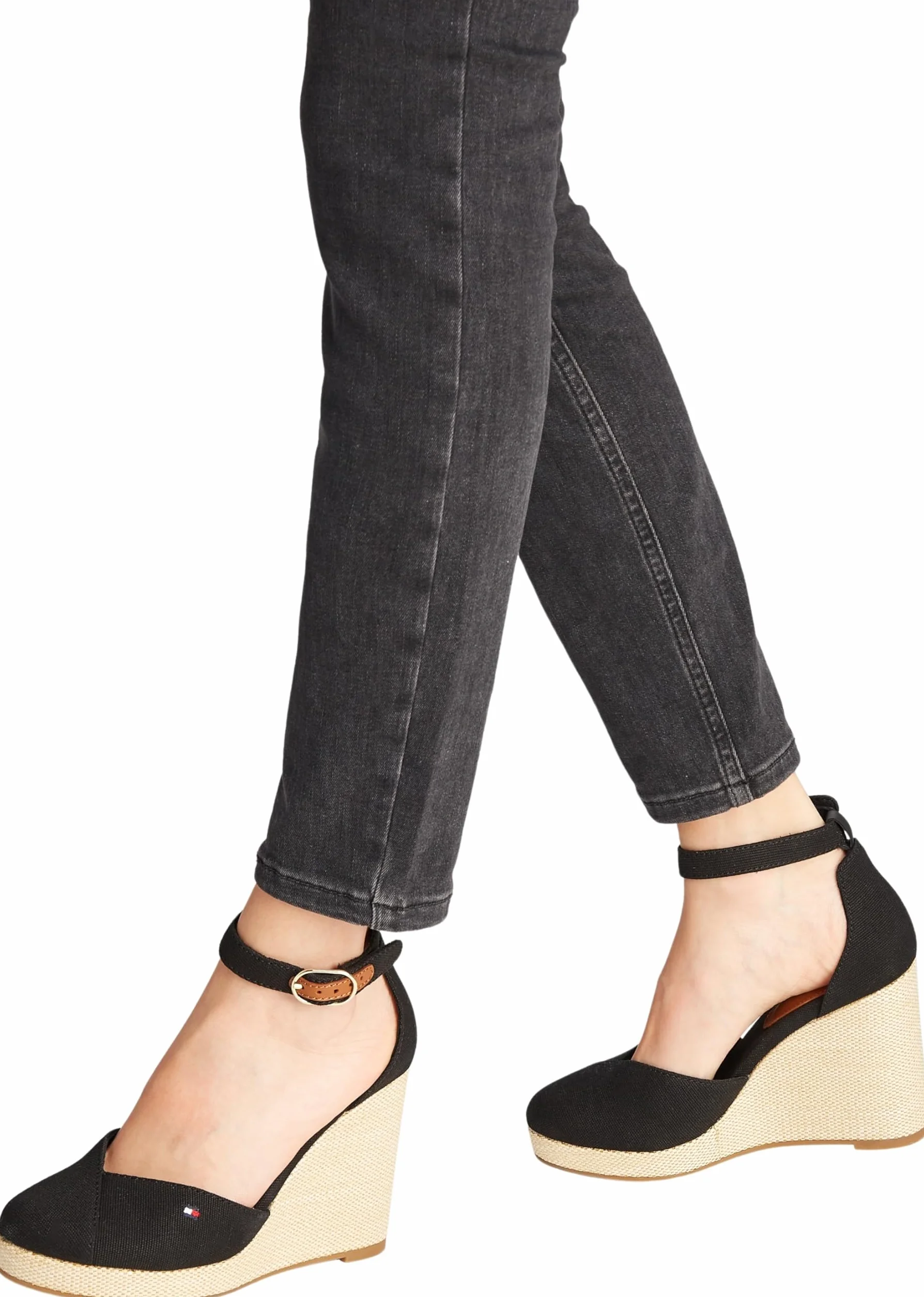 TOMMY HILFIGER Kobiety Flag High Wedge Espad Closed ToeEspadryle na koturnie