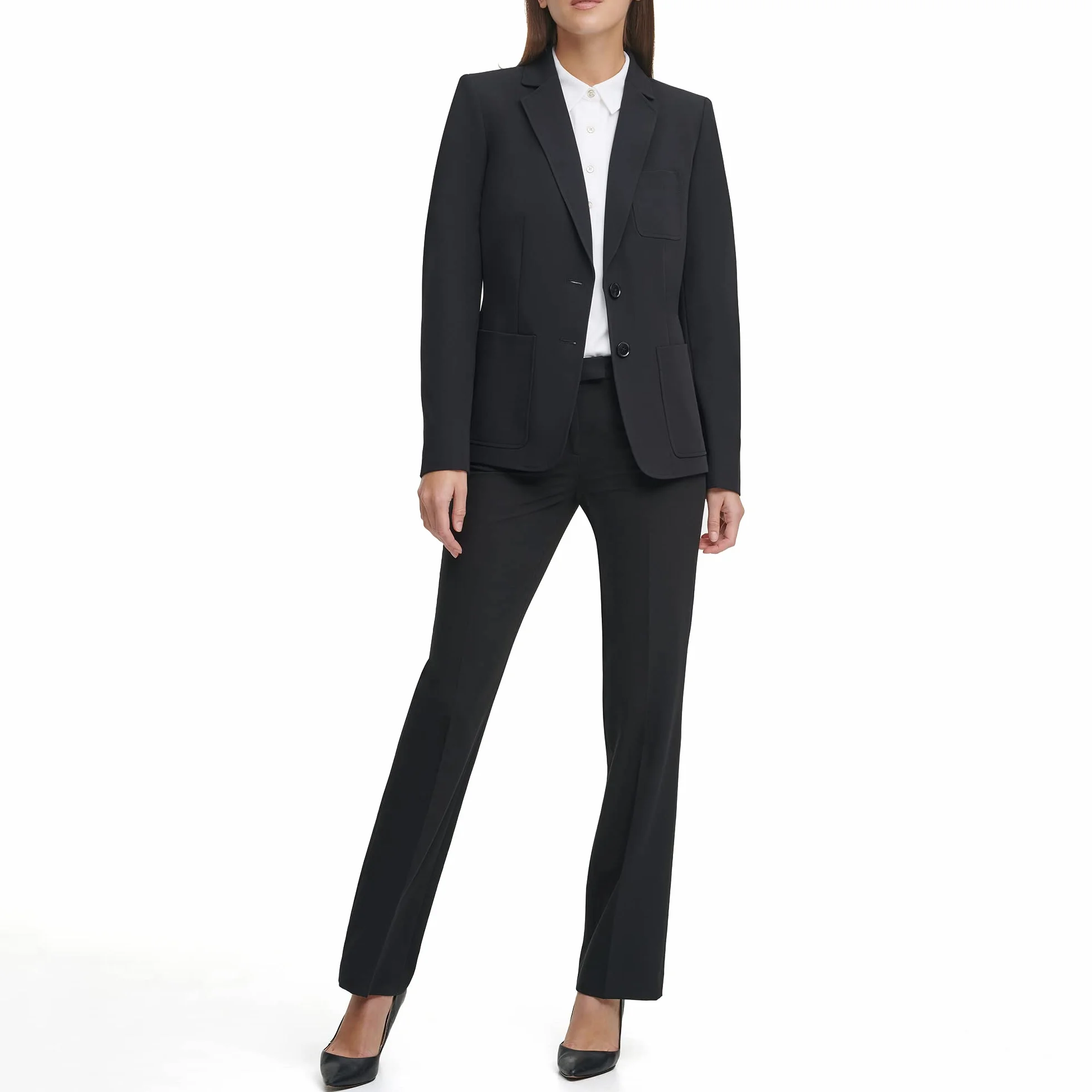 Tommy Hilfiger Blezerek Kobiety Blazer Business Jacket With Flattering Fit And Single-button Closure