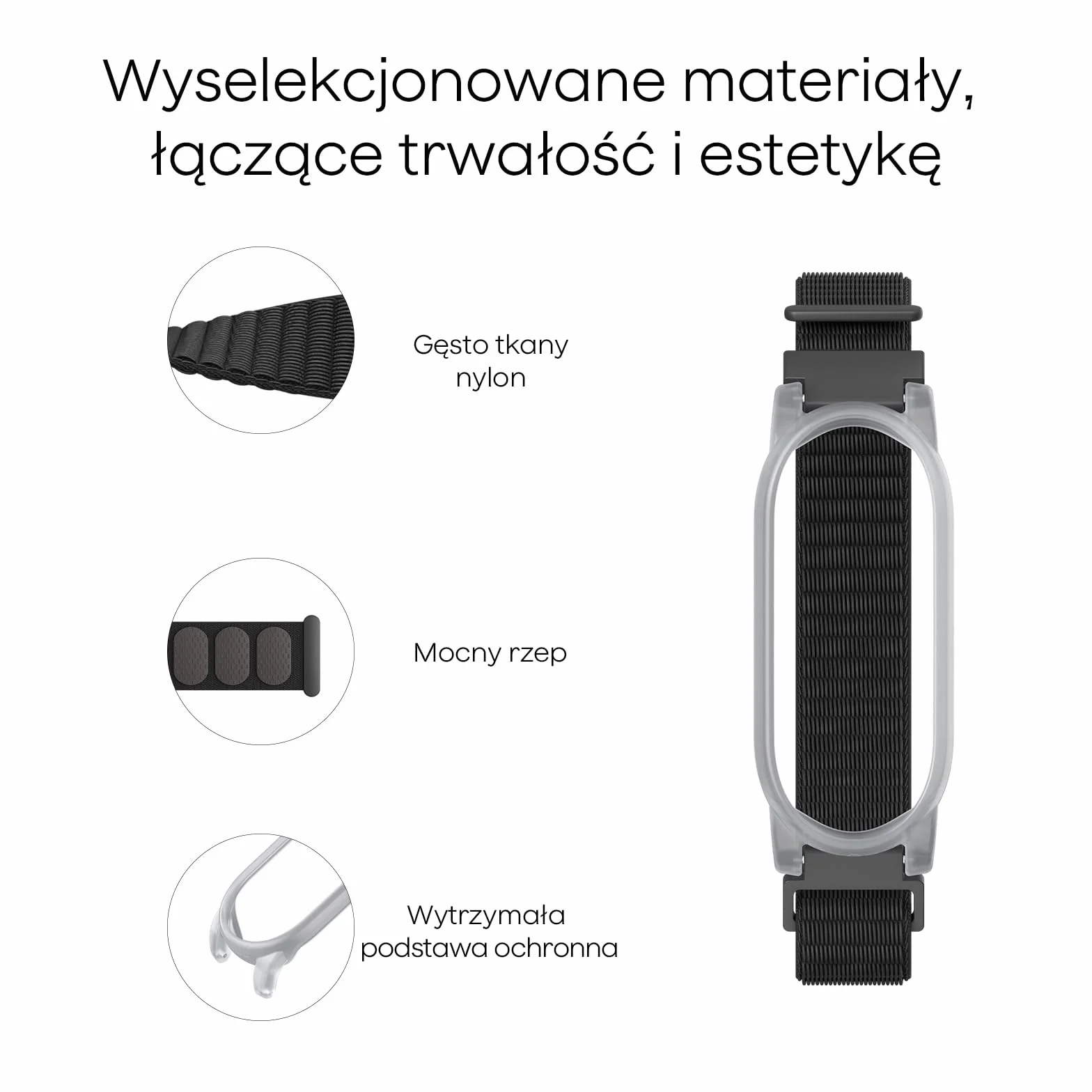Plaud NotePin - Opaska na Nadgarstek z Oddychającego Nylonu z Rzepem, Regulowany 18.5-23.5 cm, Akcesorium do Dyktafonu AI NotePin