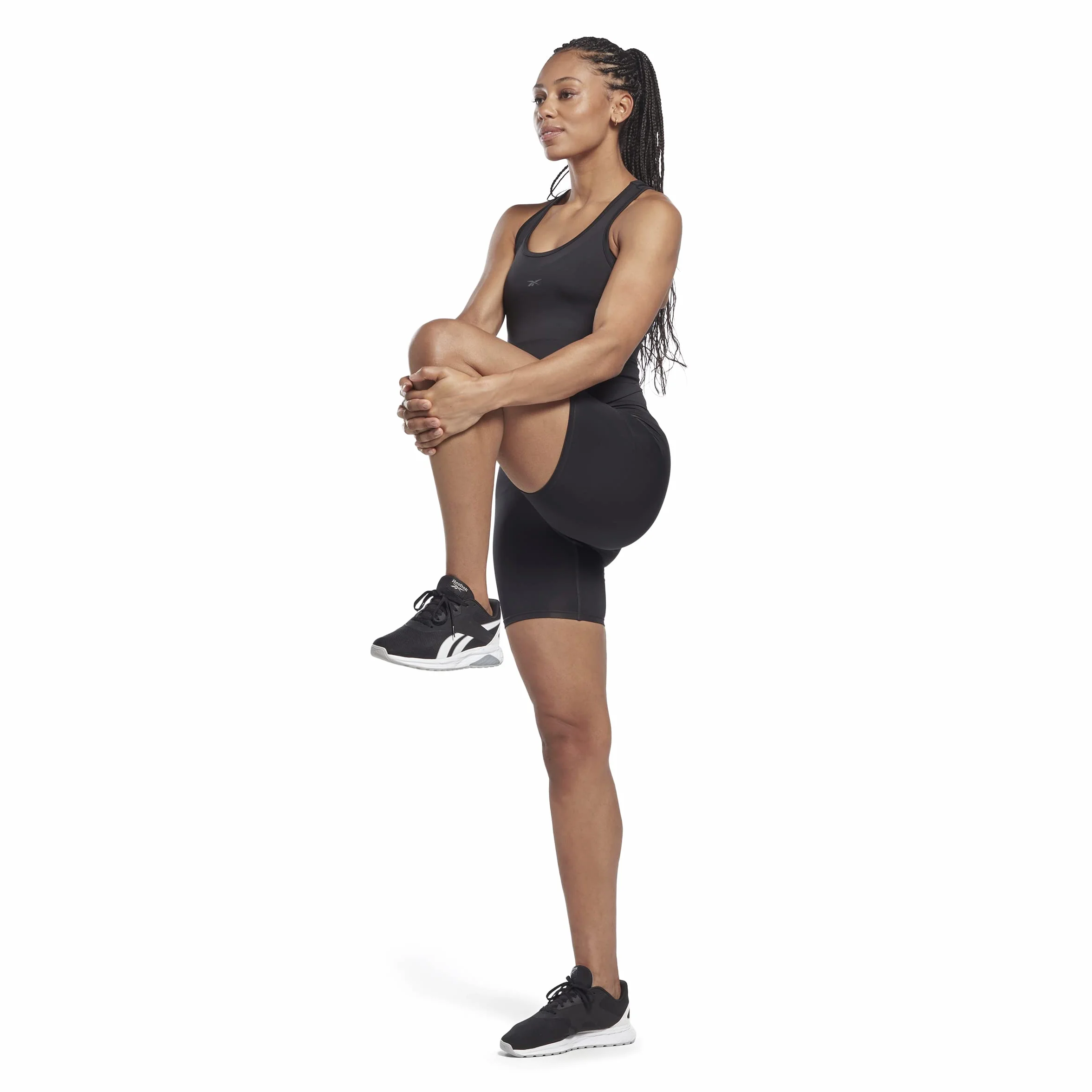 Reebok Pp Basic Bike Short - Reebok PP BASIC BIKE SHORT NGHBLK Damskie Rajstopy treningowe Kobiety