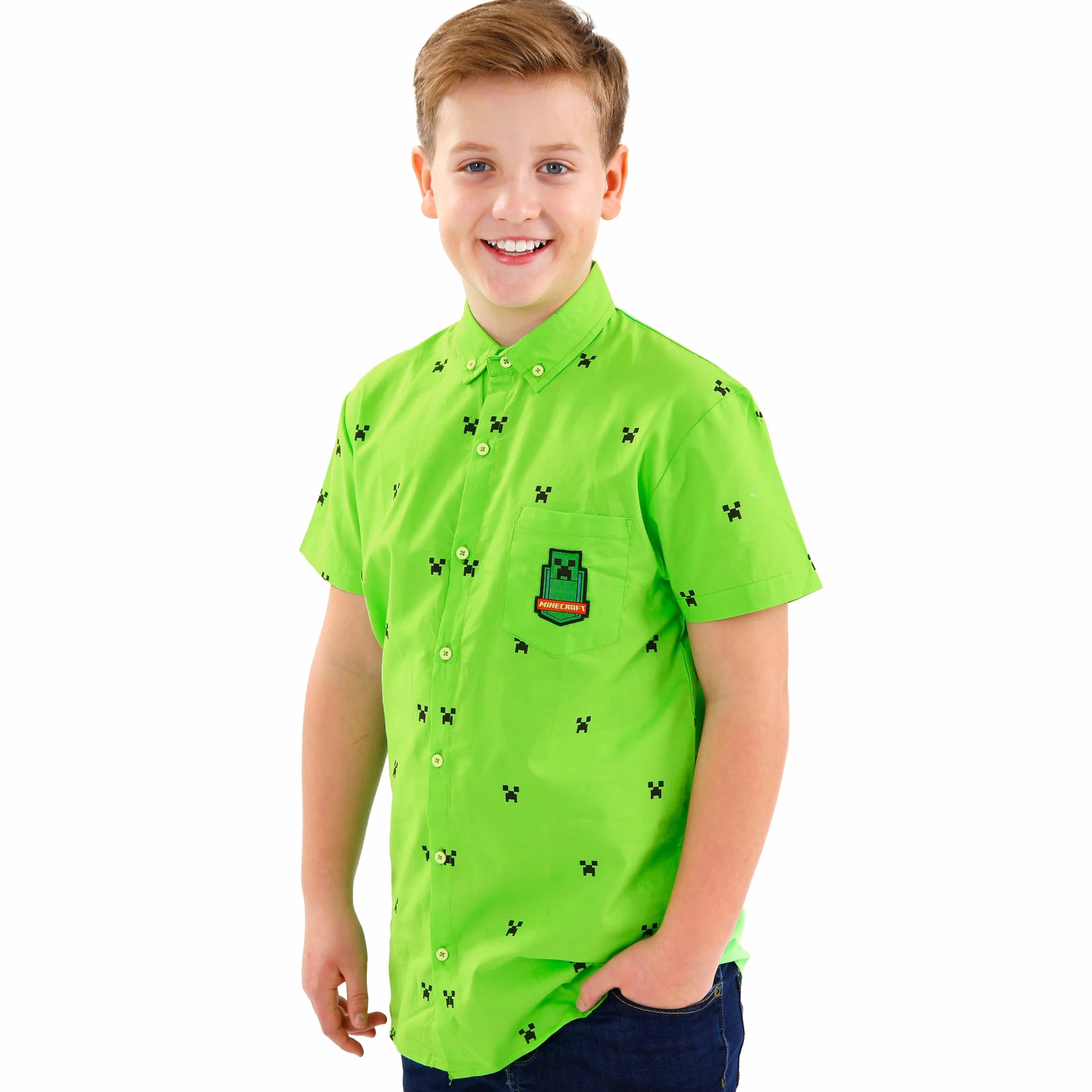 Minecraft Chłopcy Koszula Creeper