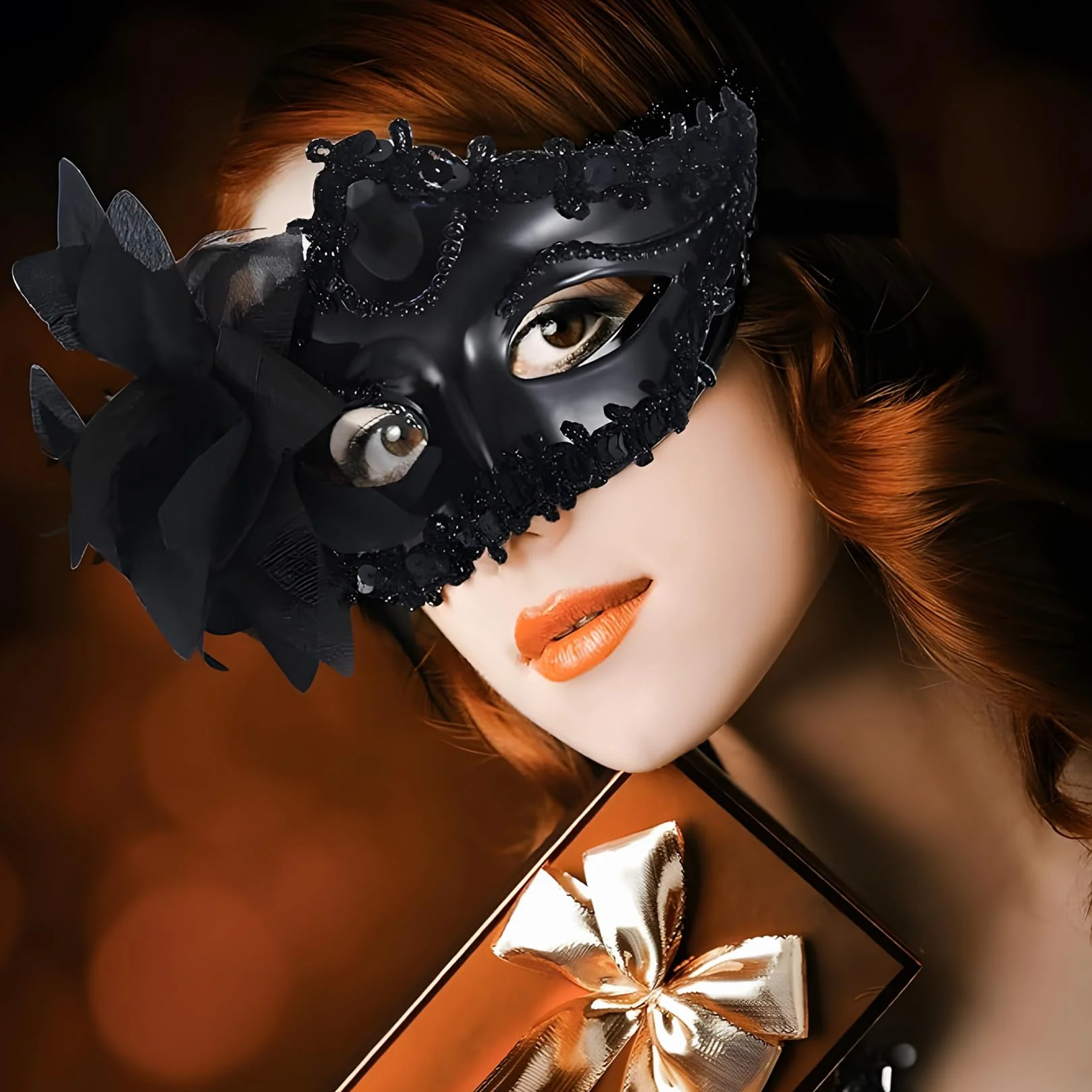 2 Szt Maski Kostiumów, Czarne Weneckie Maseczki Koronkowe, Kuszące maski na Bal Masek, Dla Mężczyzn i Kobiet na Maskarady i Costume Party