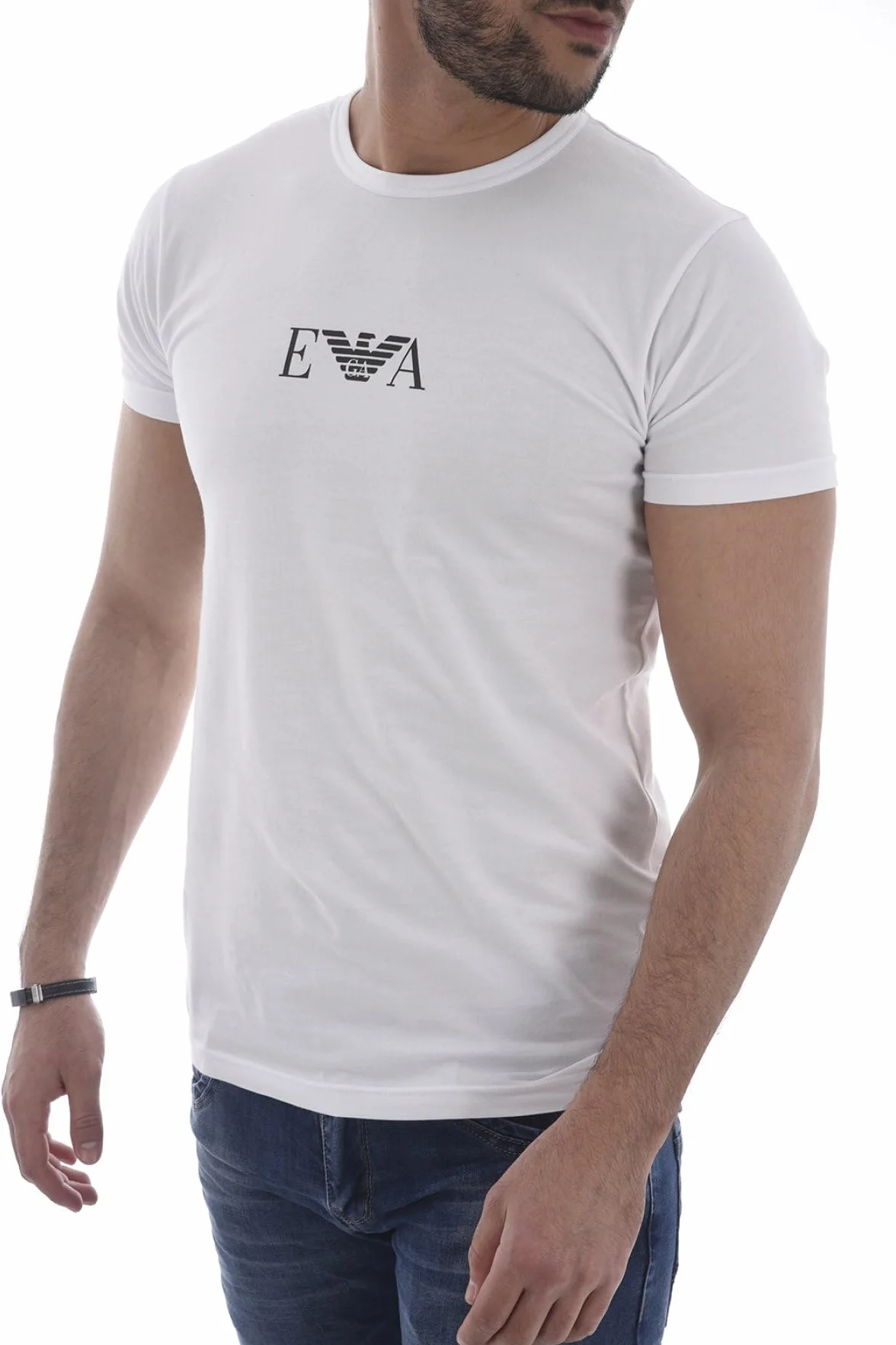Emporio Armani Mężczyźni Knit Brief B T-Shirt, Biały, S
