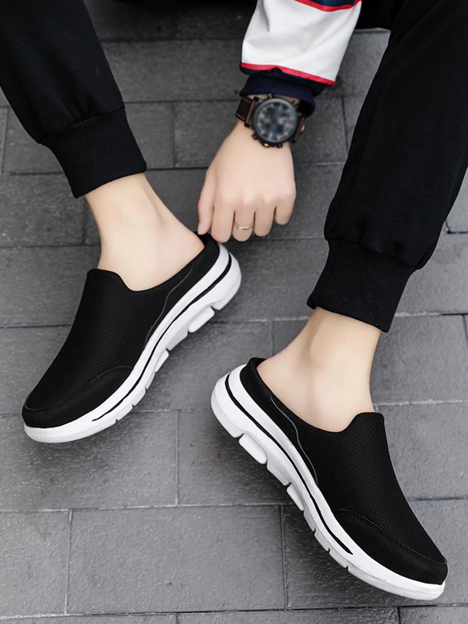 SMajong Clogs damskie letnie kapcie męskie, lekkie, oddychające buty ogrodowe, antypoślizgowe, wsuwane, uniseks, rozmiar 36-48