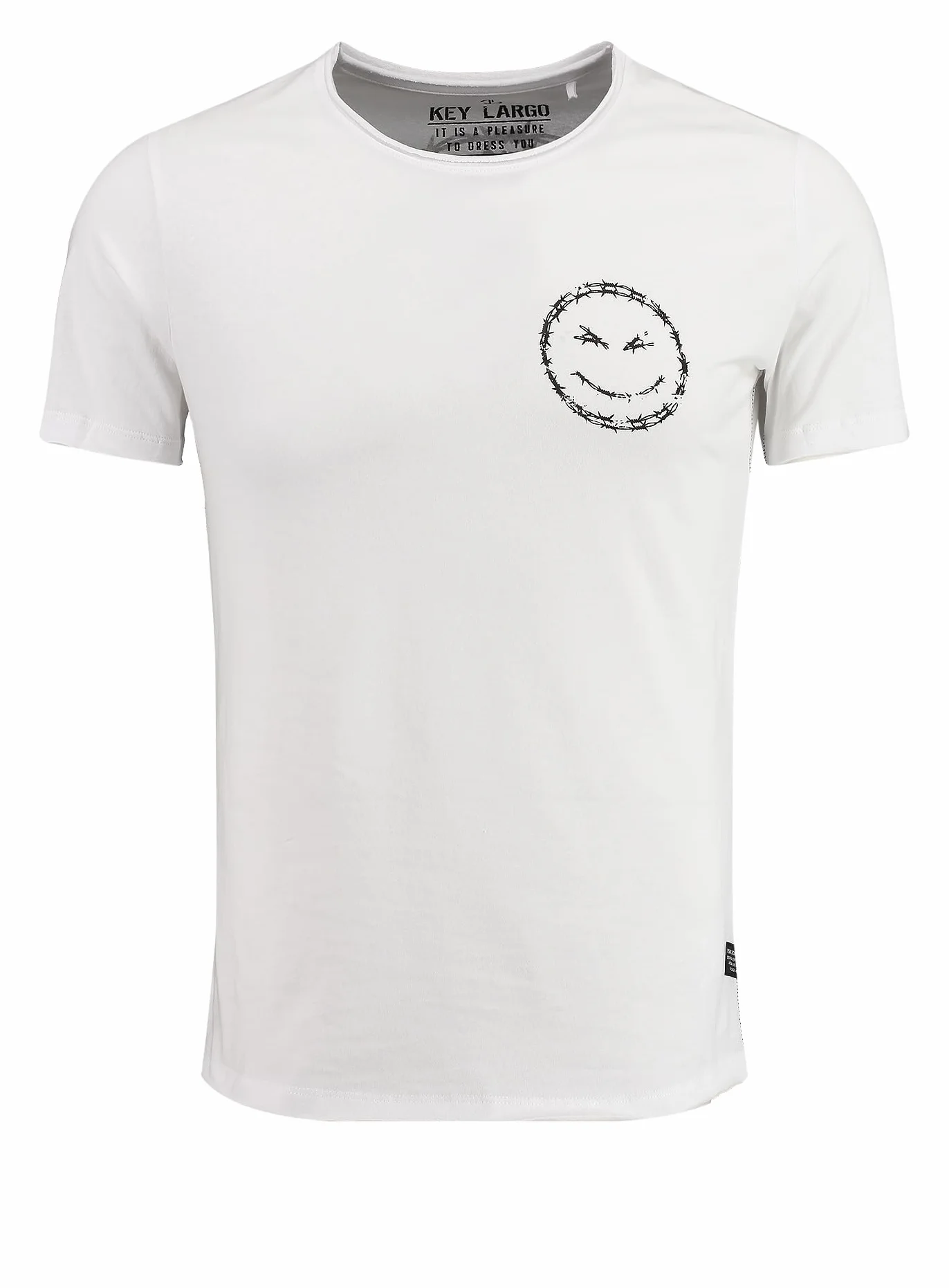 KEYLARGO T-shirt męski MT Think Round, biały (1000), M