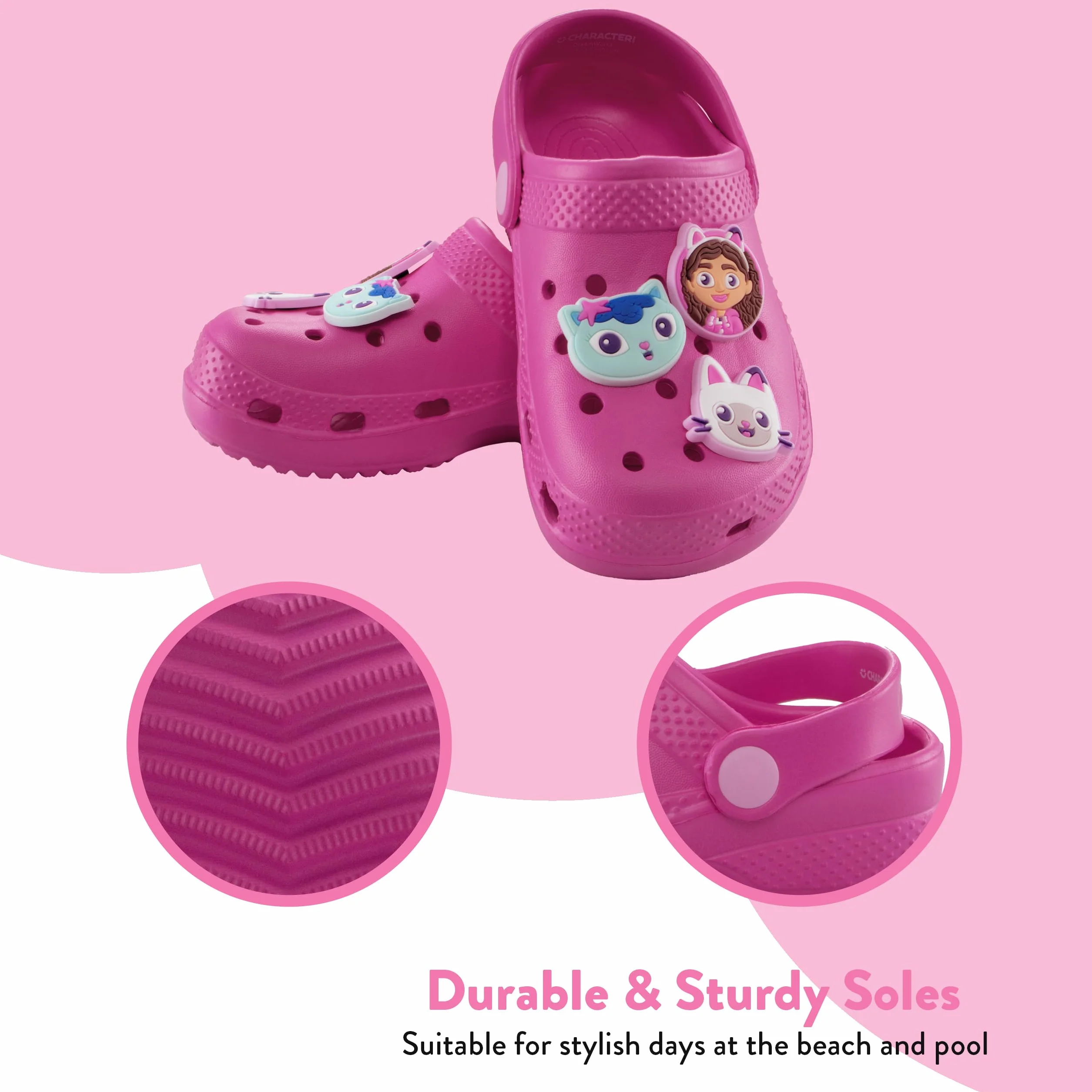 DreamWorks Gabby’s Dollhouse Chodaki Dziewczęce, Buty dla Dziewczynek, Letnie Buty Dziecięce