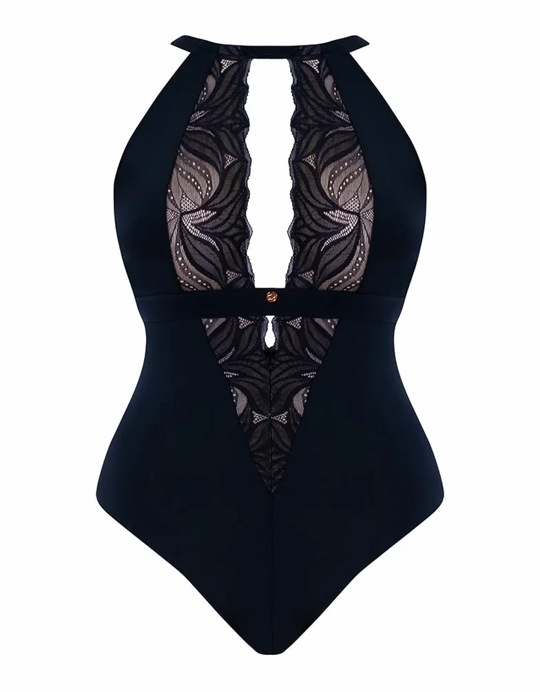 Scantilly Indulgence damska bielizna ze streczu, koronka, czarna/latte, L, Czarny/Latte, L