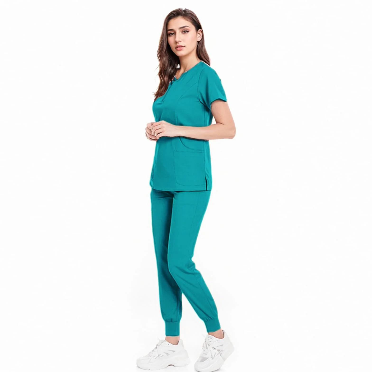 Zestaw peelingów Split Crew Neck Top z 4 kieszeniami Stretch Fit Jogging Spodnie medyczne DK07 Dental Grooming Pet