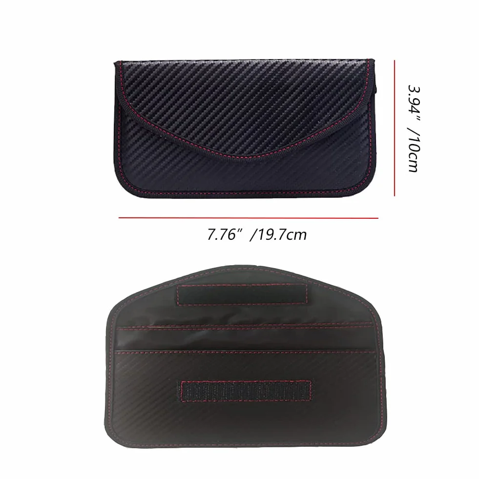 Alnicov 2-pak etui na kluczyki samochodowe, torba antykradzieżowa na kluczyki samochodowe, etui blokujące sygnał RFID kluczyka samochodowego (L)