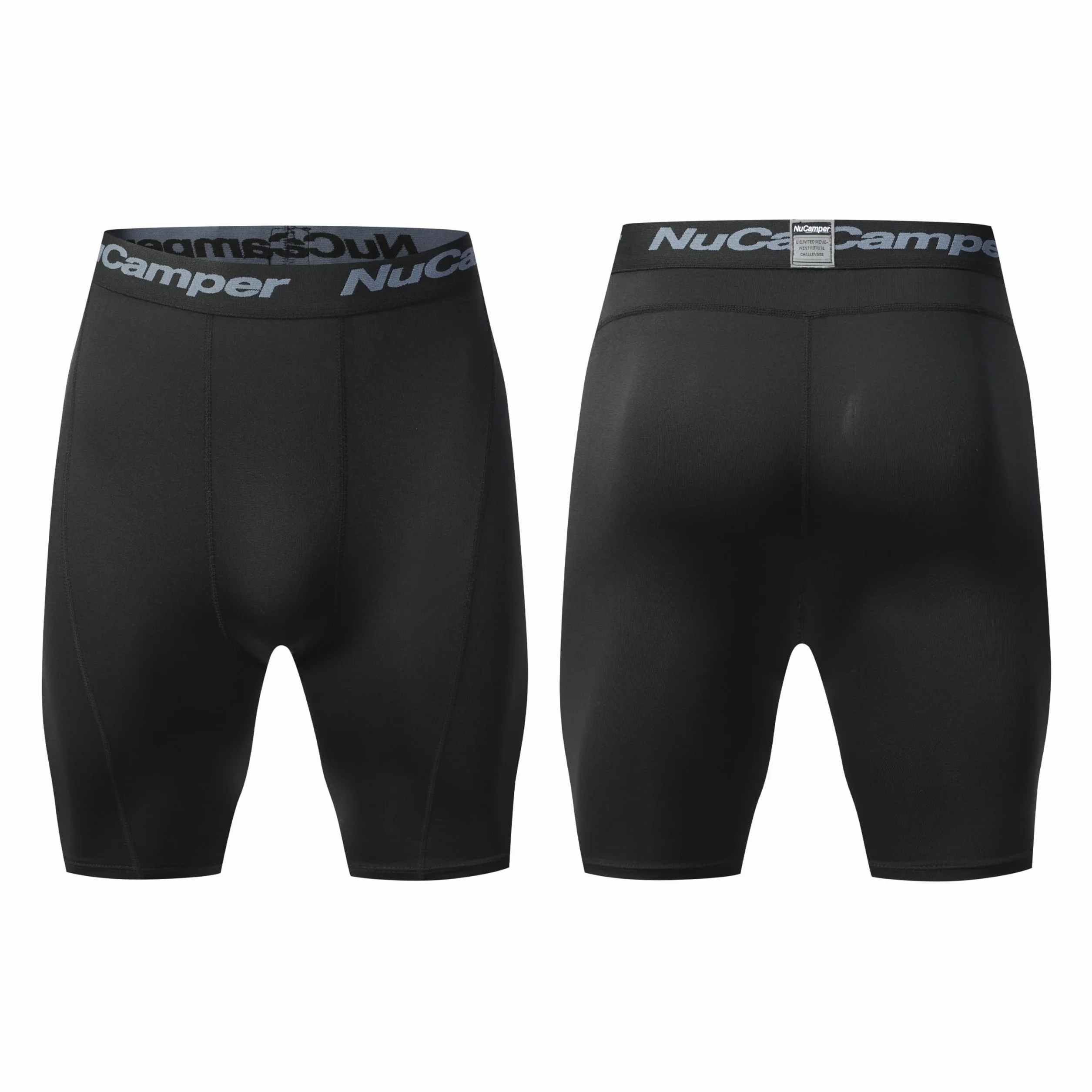 NuCamper Męskie Spodenki Kompresyjne, Treningowe Legginsy, Biegania Warstwa Bazowa, Suchych, Szybkoschnące Oddychających Spodenek, Krótkie Spodenki Sportowe,na Siłownię, do Treningu