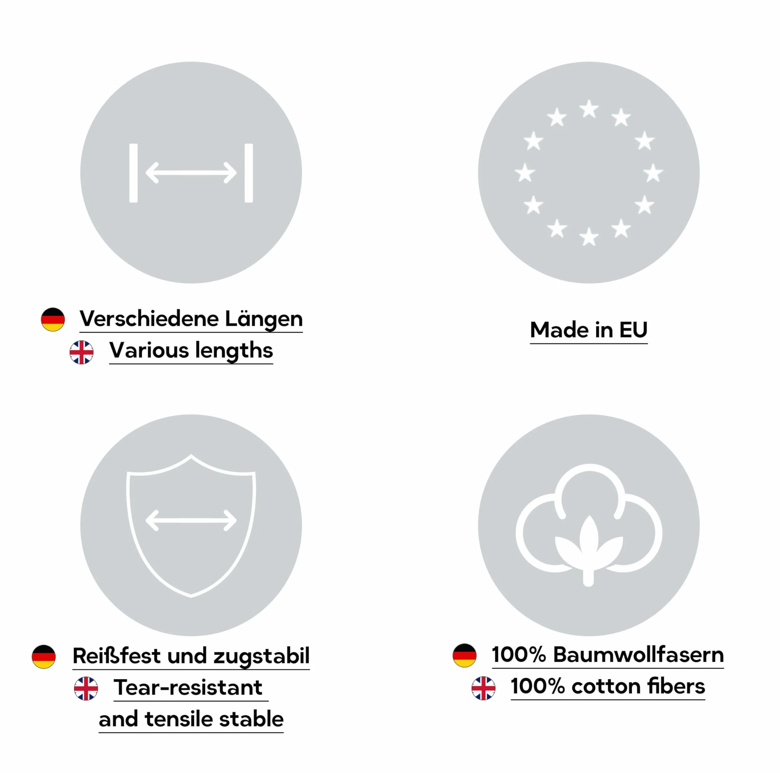 Okrągłe Sznurowadła Kaps, Wysokiej Jakości, Wytrzymałe Sznurówki, Wykonane w 100% z Bawełny, Do Obuwia Codziennego, Wyprodukowane w Europie, 1 para, Dostępne w Wielu Kolorach i Długościach
