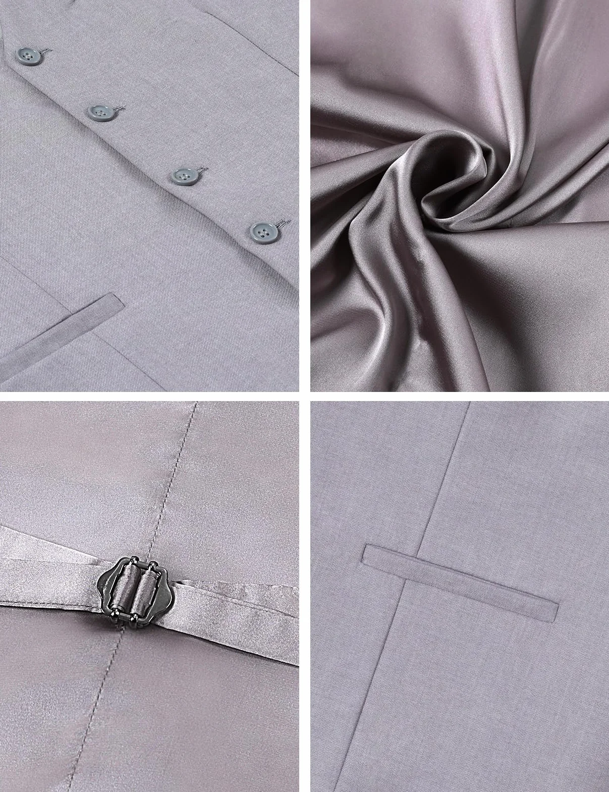 mintgreen Kamizelka garniturowa męska gładka kamizelka garniturowa z dekoltem w serek slim fit pojedynczy guzik