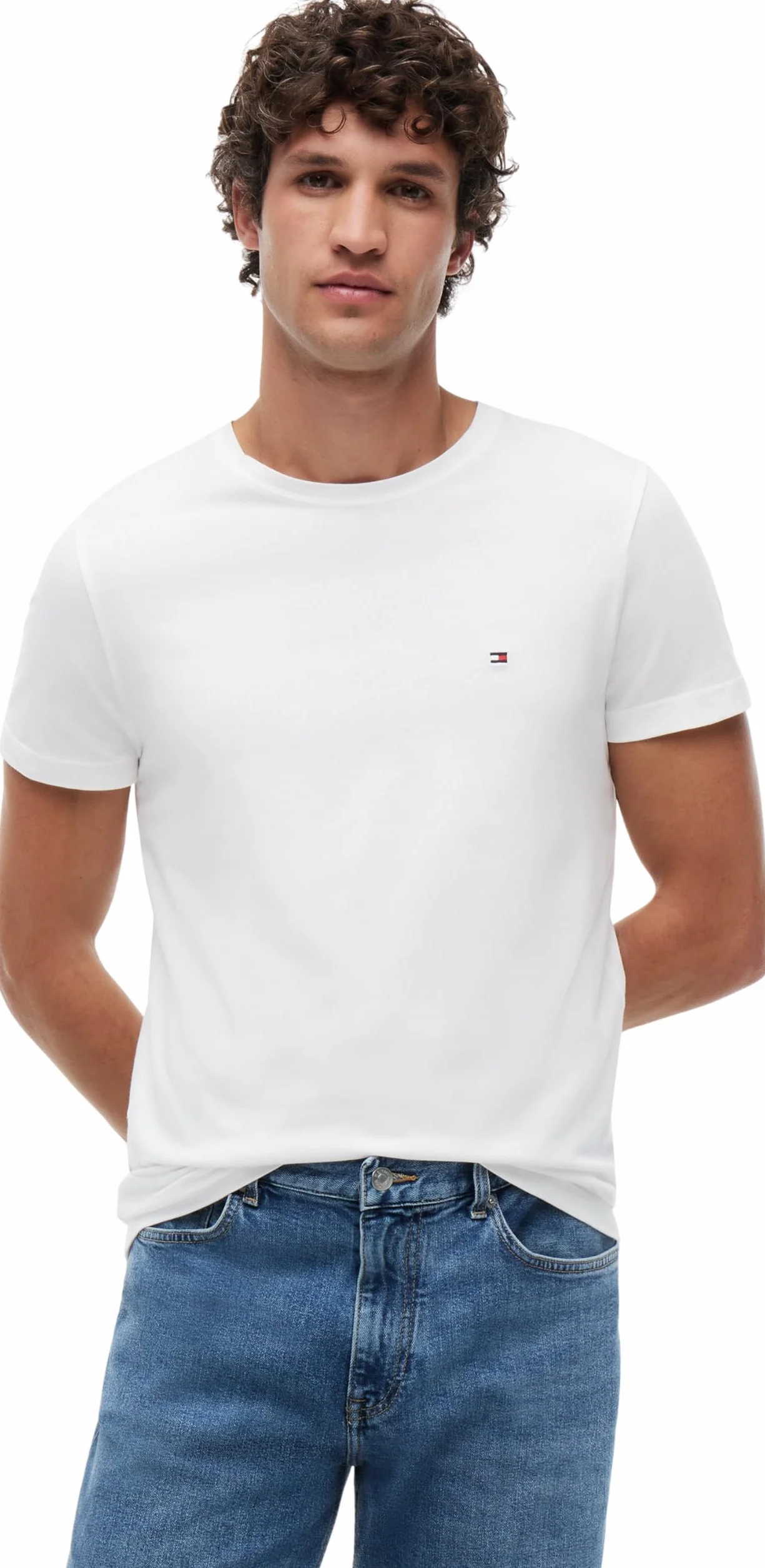 Tommy Hilfiger S Mężczyźni Koszulka Core Stretch Slim C-Neck