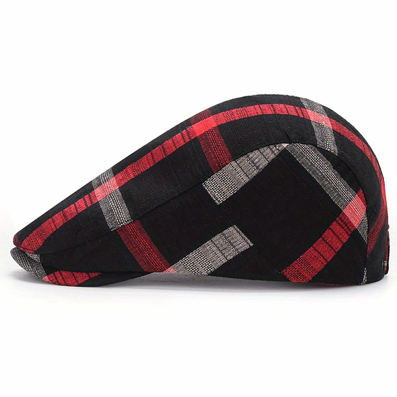 meioro Męska czapka w paski w kratę gazeciarz taksówkarz beret bluszcz płaska czapka regulowana czapka Gatsby polowanie jazda czapka
