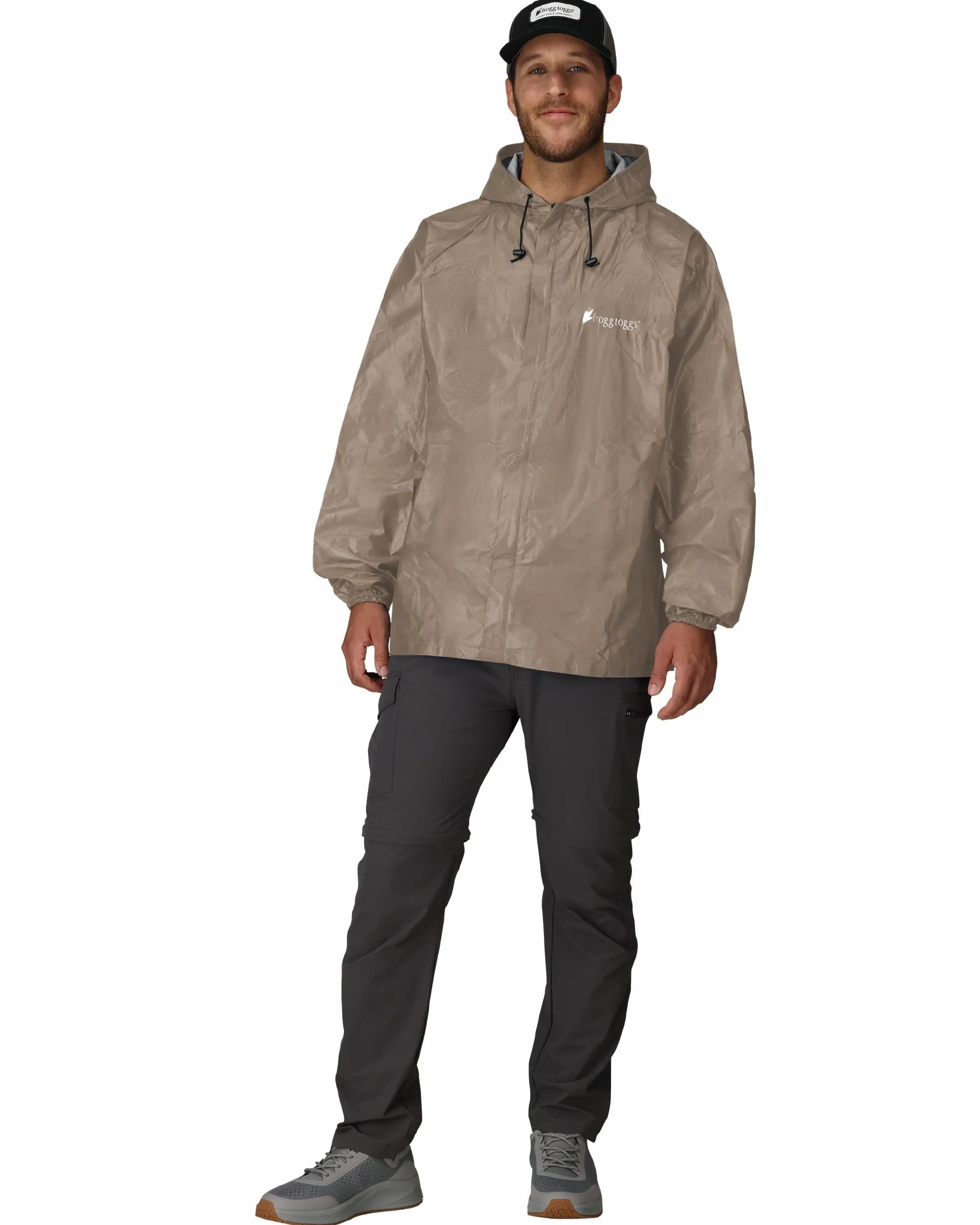Frogg Toggs Ultra-lite2 Męska kurtka przeciwdeszczowa, wodoodporna, oddychająca, Khaki, L