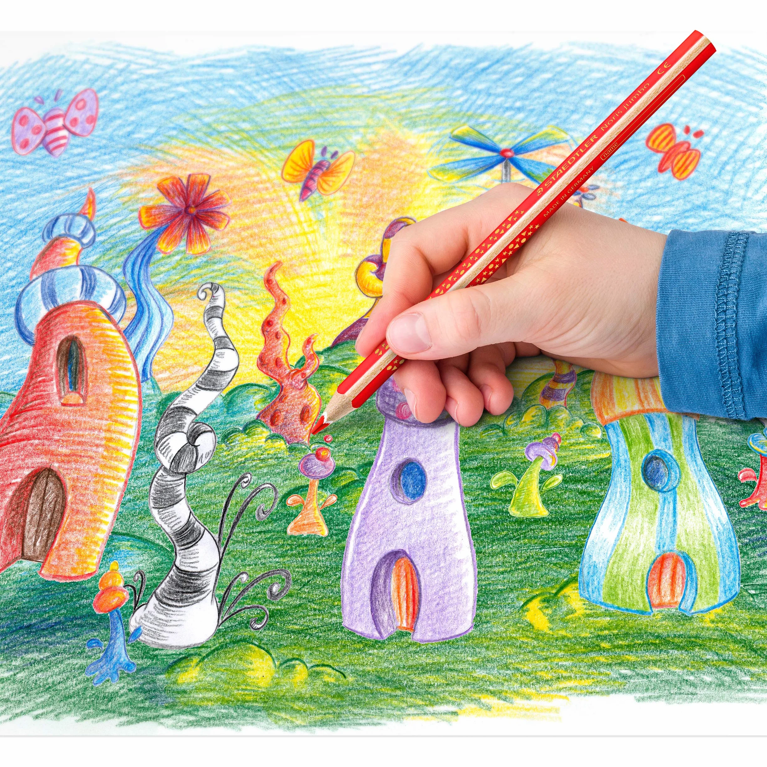 Staedtler Noris Jumbo 128 NC12P1ST Kredki, Wielokolorowy, 12 sztuk