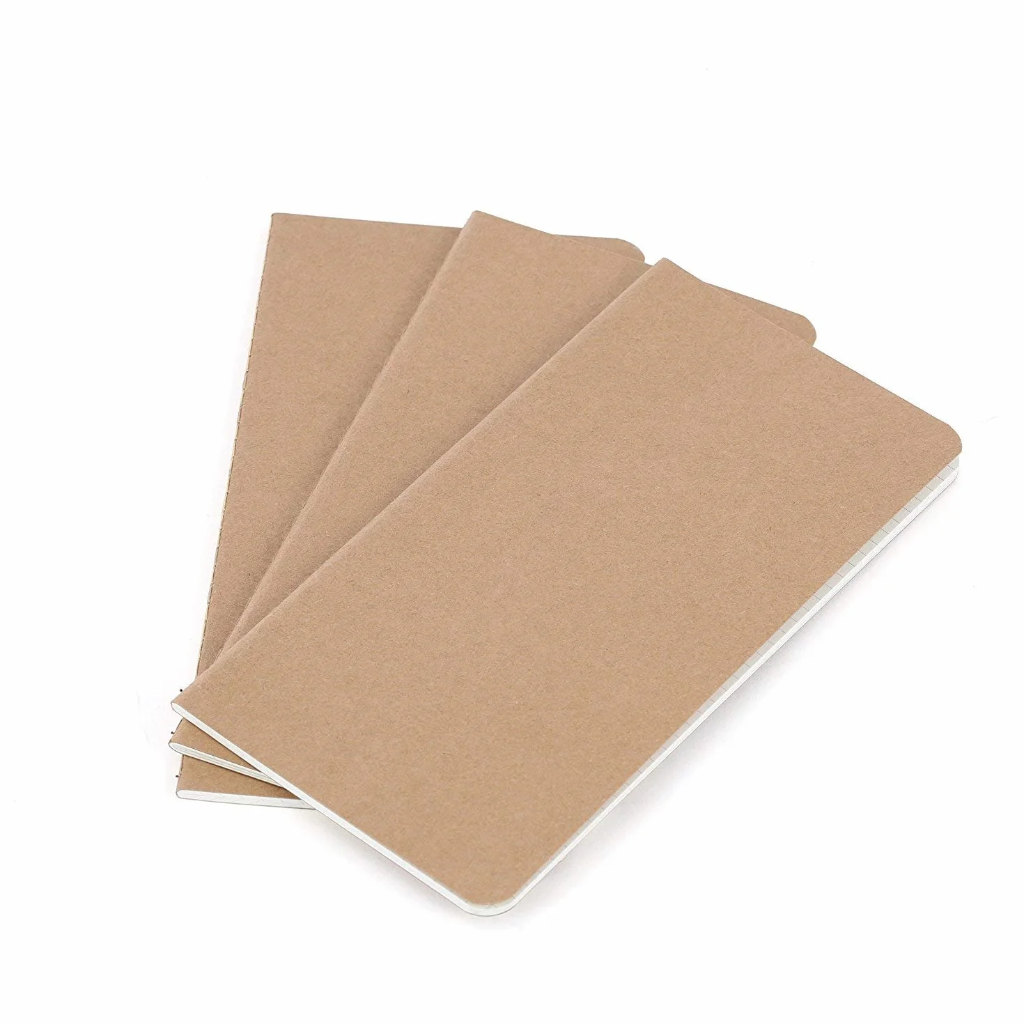 Notatniki W Formacie Standardowym - 21 Cm X 11 Cm - Papier W Linie - Zestaw 3 Szt. - Wkładki Do Notatników Do Wielokrotnego Napełniania Dzienników Podróży, Kalendarzy Lub Planistów