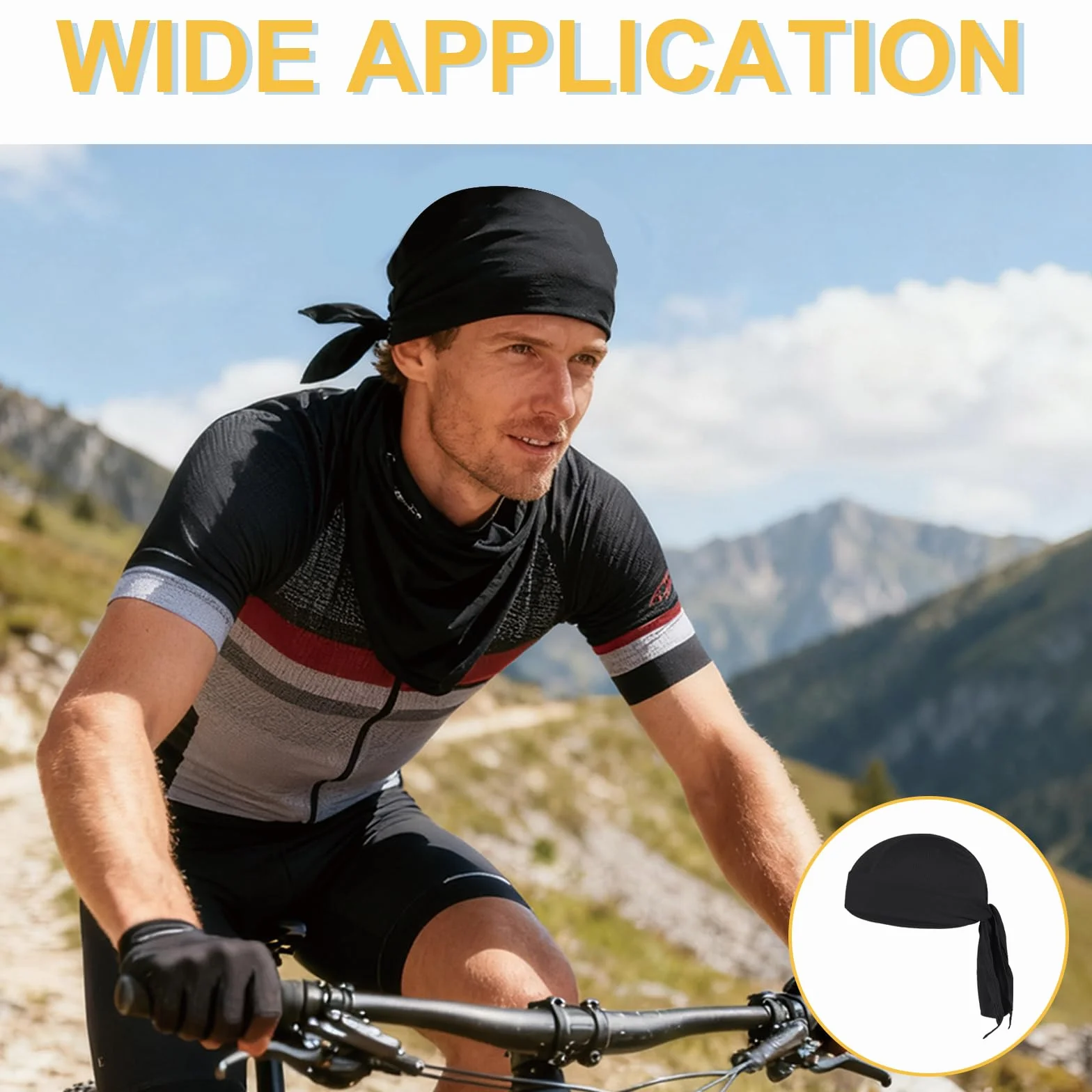 2 szt. Bandana, czapka pod kask, czapka rowerowa, oddychająca czapka, opaska na głowę, szybkoschnąca, oddychająca, czapka sportowa bandana, czapka dla mężczyzn, kobiet, do jazdy na rowerze, biegania