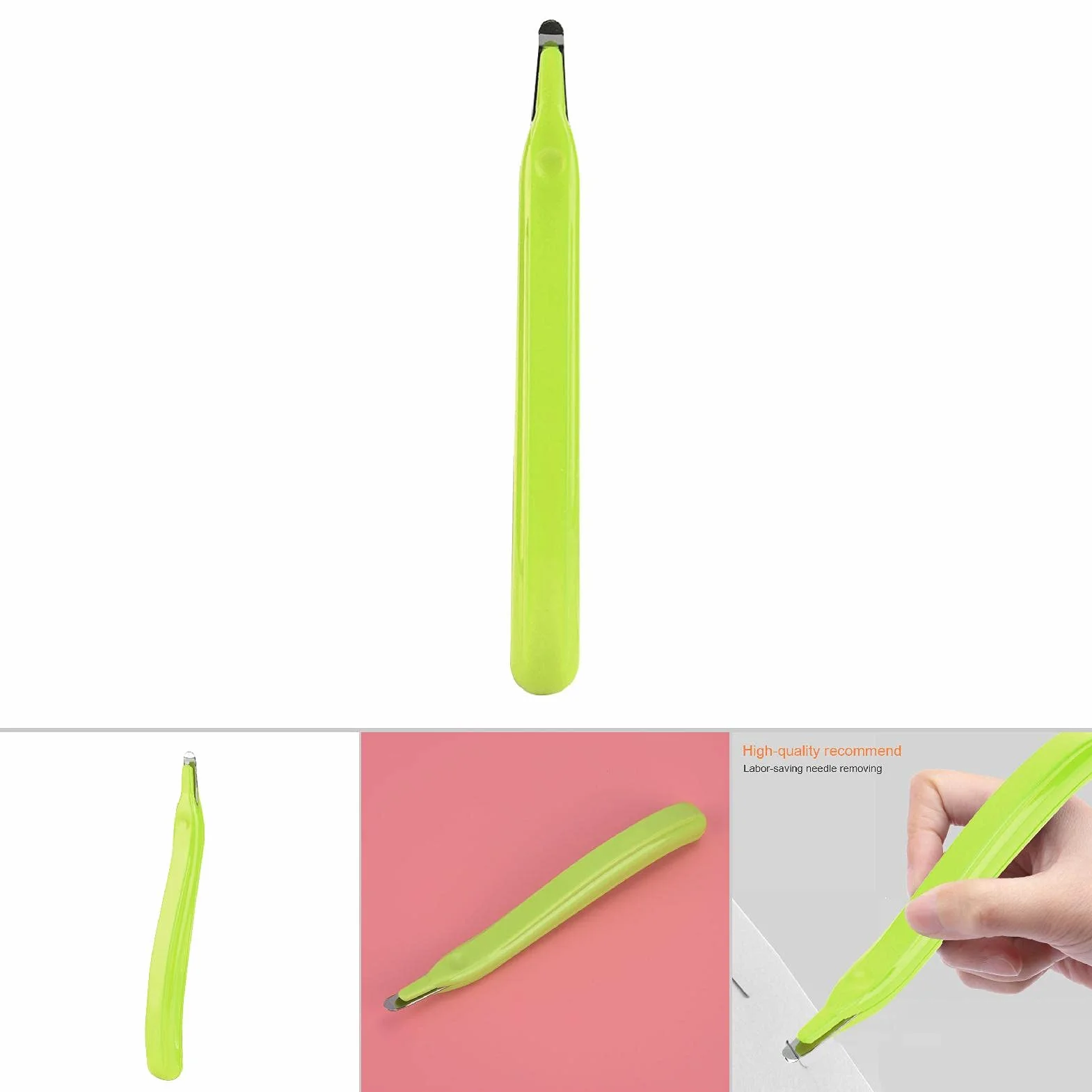 Klammerentferner Stift Arbeitssparende Staple Remover Stiftform Magnetkopf Nadel Remover Tool(Green)