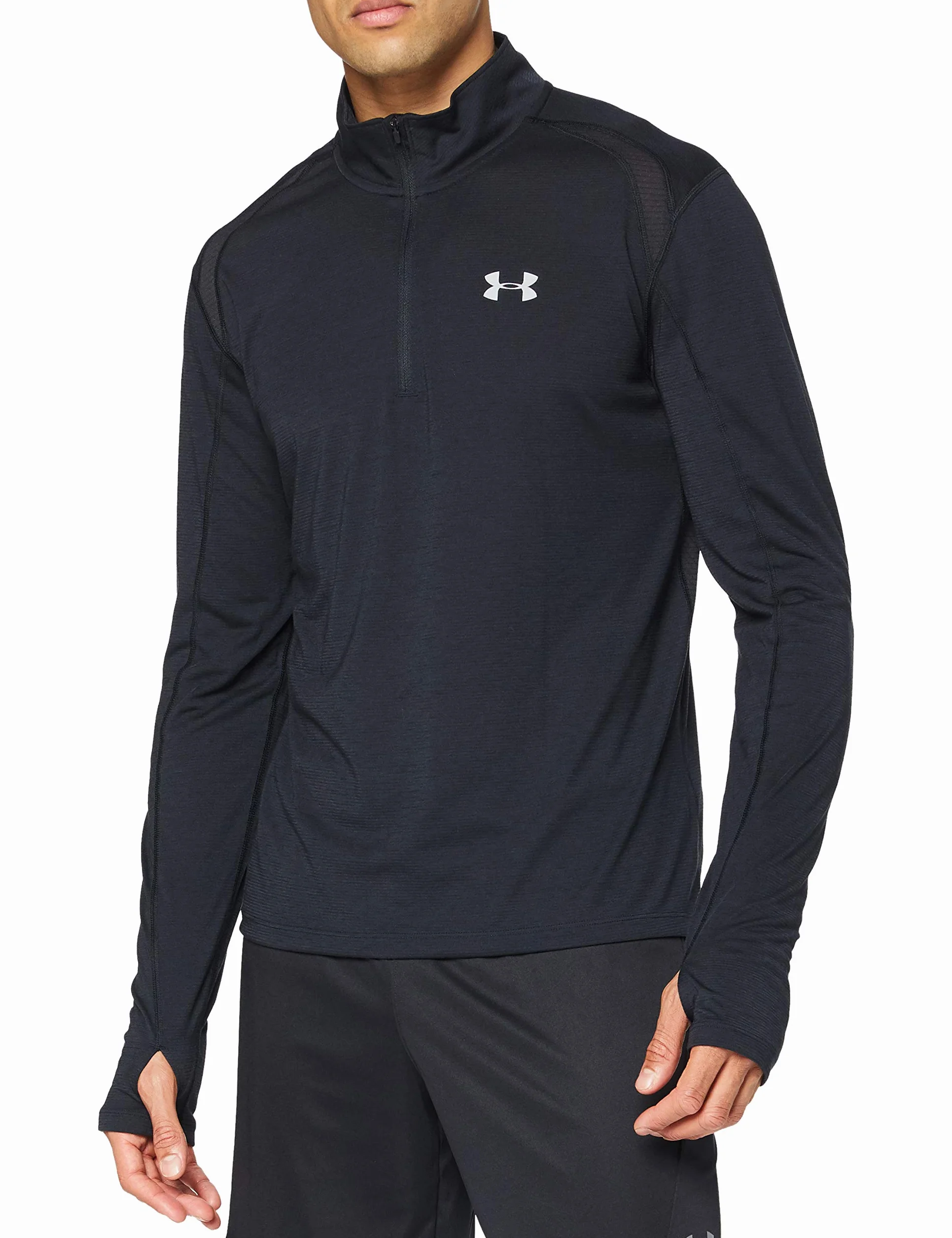 Under Armour Streaker 2.0 zamek błyskawiczny do połowy, rozgrzewany top z długim rękawem do biegania, zapinany na zamek top z nowoczesną tkaniną dla mężczyzn