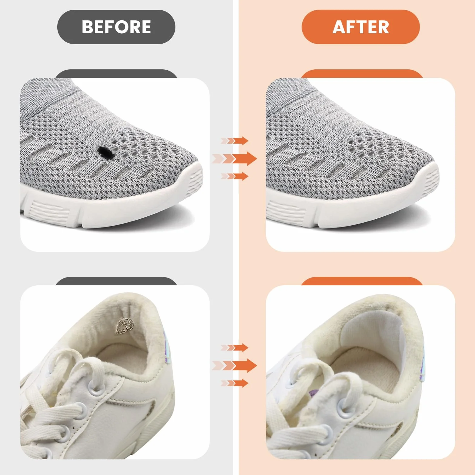 40 sztuk łatek naprawczych do butów, samoprzylepny zestaw naprawczy do pięt butów, łatki naprawcze do sneakersów w kolorze czarnym/białym, naprawa pięt sneakersów w różnych rozmiarach, zestaw do