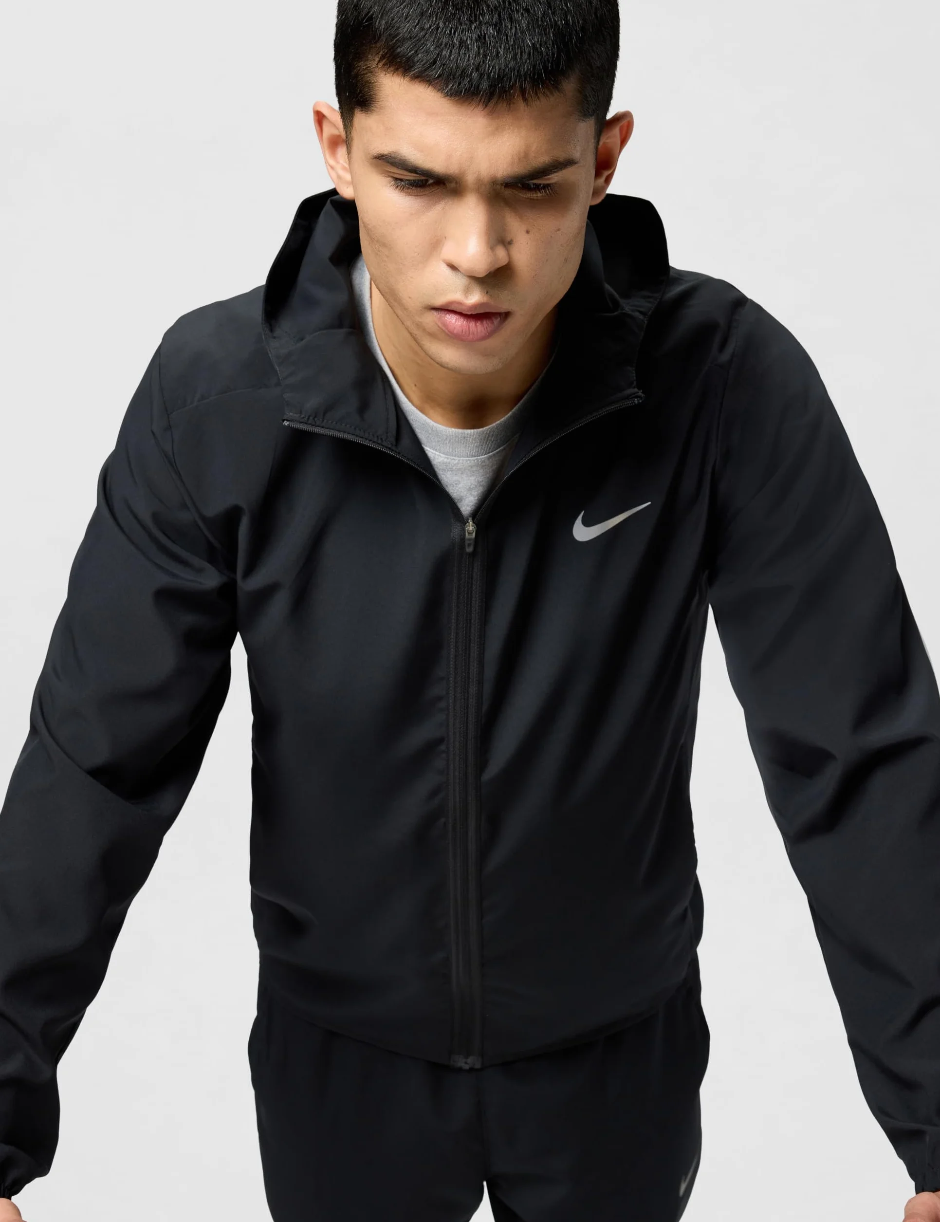 Nike Men's Kurtka M Nk Df Form Hd Jkt, Czarny/Odblaskowy Silv, FB7482-010, M