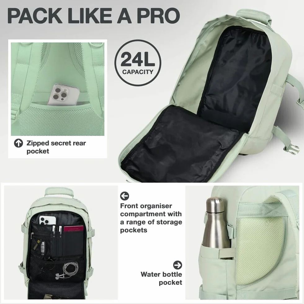 Cabin Max Metz Torba kabinowa 24 l 40 x 30 x 20 cm, idealna do wynajęcia pod siedzeniem, Wizzair, Vueling i innych (poliester z recyklingu rPE)