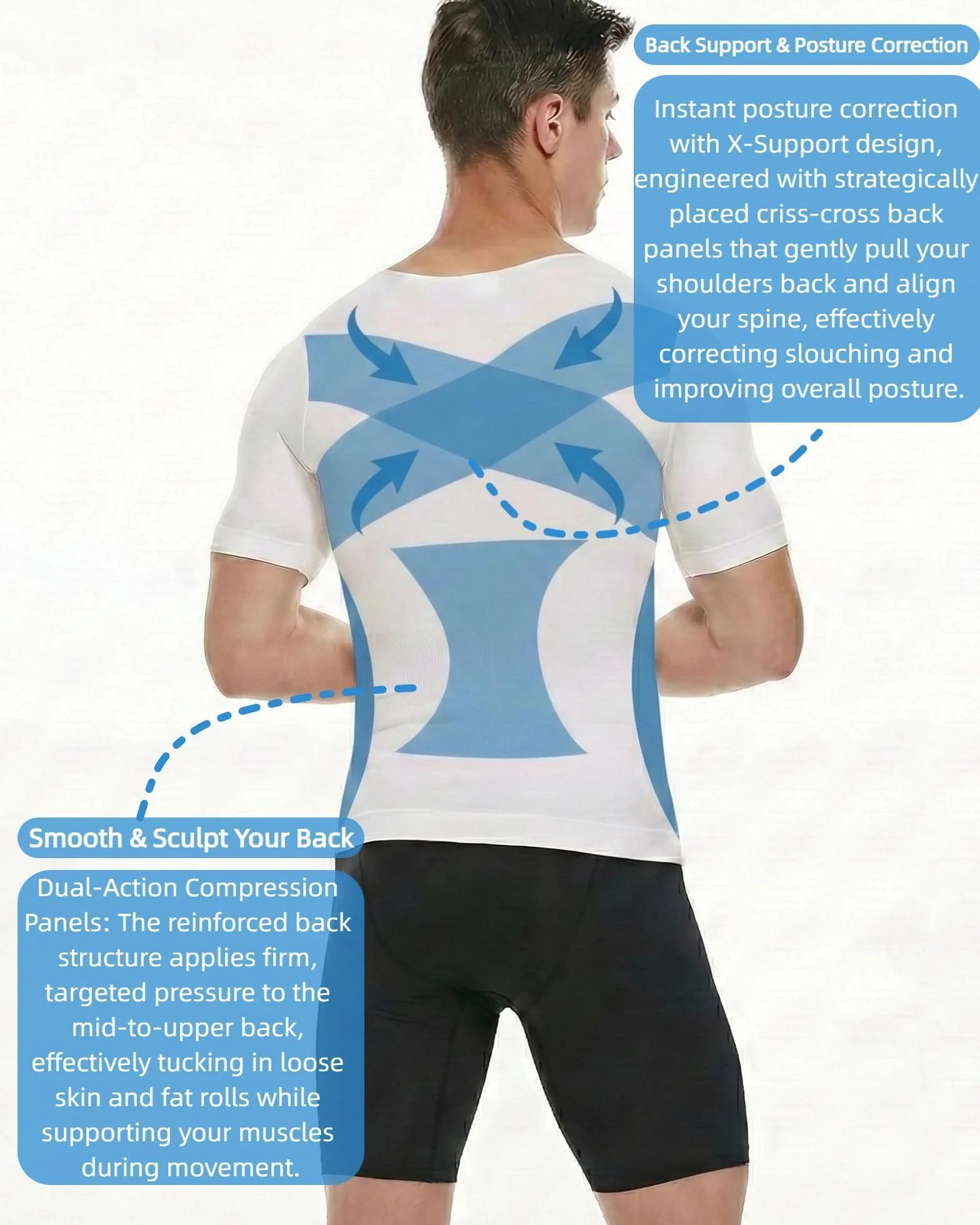 KOCLES Męska koszulka modelująca sylwetkę kompresyjna chłodząca bielizna modelująca podkoszulek Mężczyźni Mens Body Shaper Compression Cooling T Shirt Shapewear Undershirt