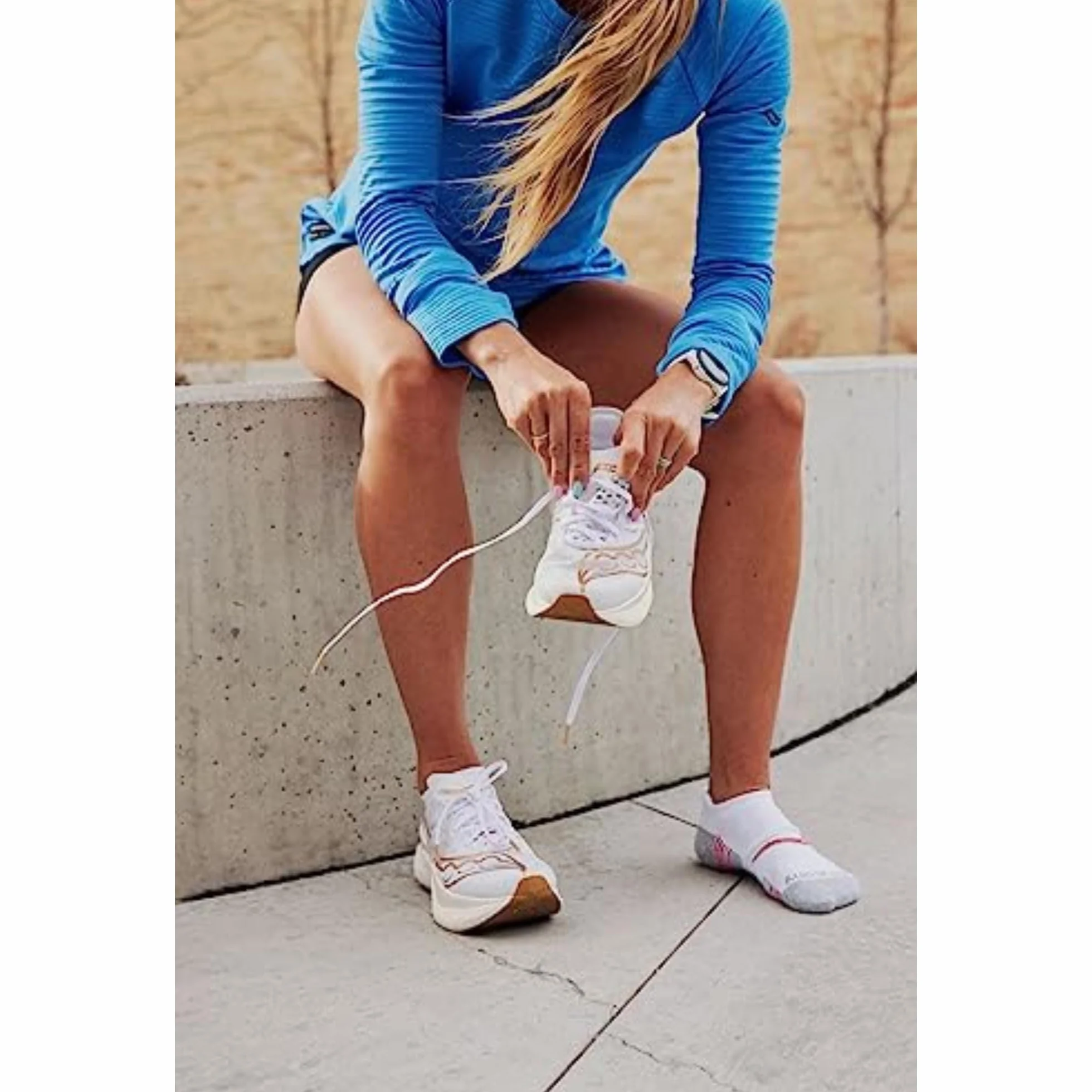 Saucony Damskie skarpety sportowe Rundry Performance Heel Tab Athletic Socks, dostępne w rozmiarach S-L (8, 16, 24 pary), Szary różne (8 par), Medium
