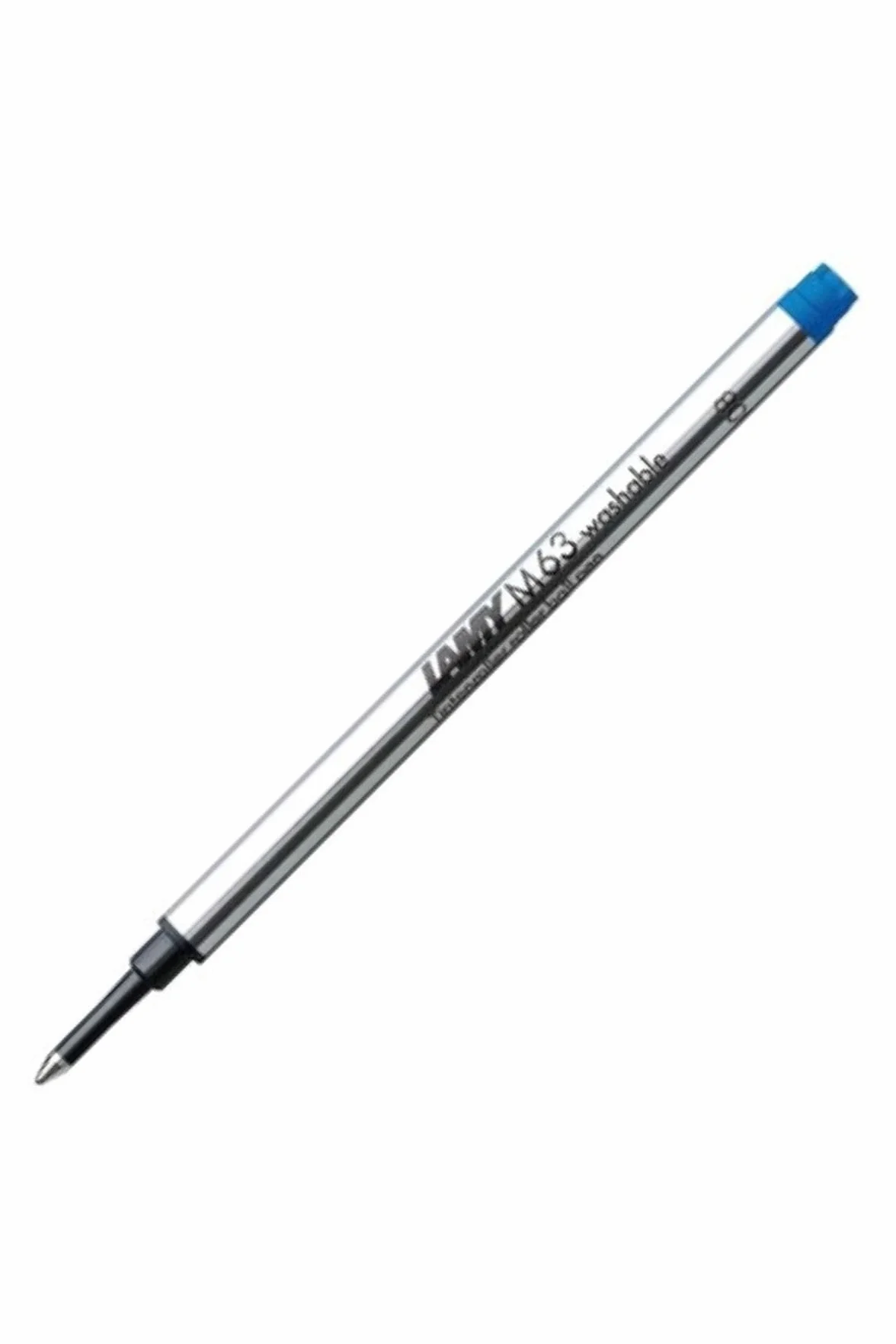 Lamy M 63 wkład 823 do pióra kulkowego z metalu w kolorze niebieskim (zmywalnym) do pióra kulkowego Lamy z nasadką, szerokość linii B 1230614