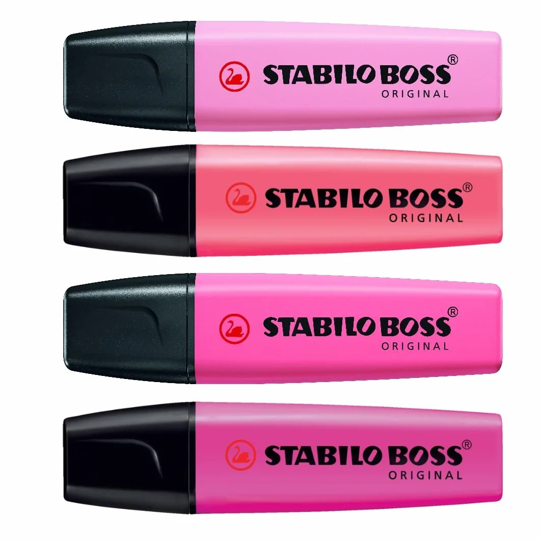 STABILO Boss Original zakreślacze - Shades of Pink - 4 sztuki w opakowaniu
