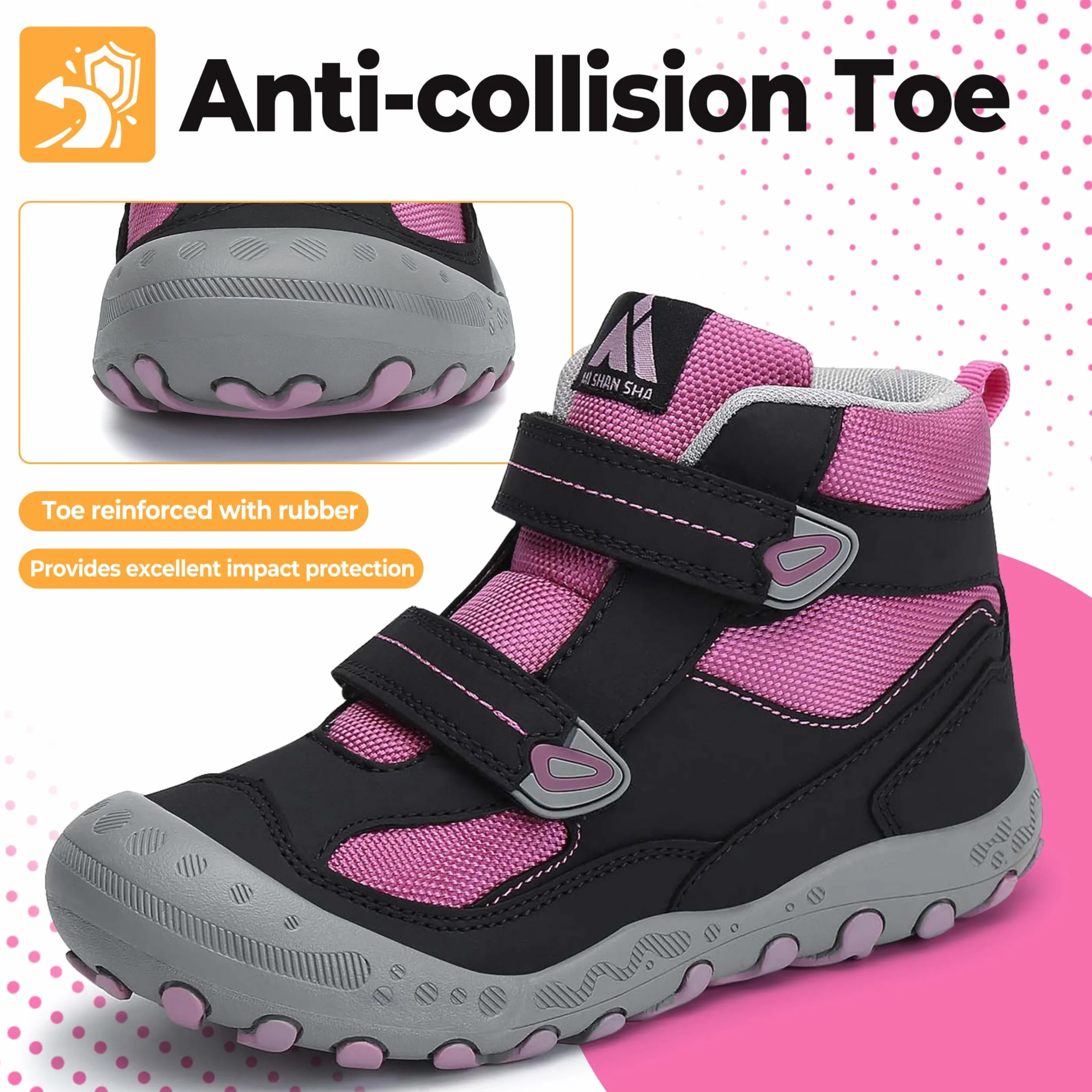 Mishansha Dziewczęce Lekkie Oddychające Buty trekkingowe Buty trekkingowe Outdoor Buty Sportowe GR.24-38