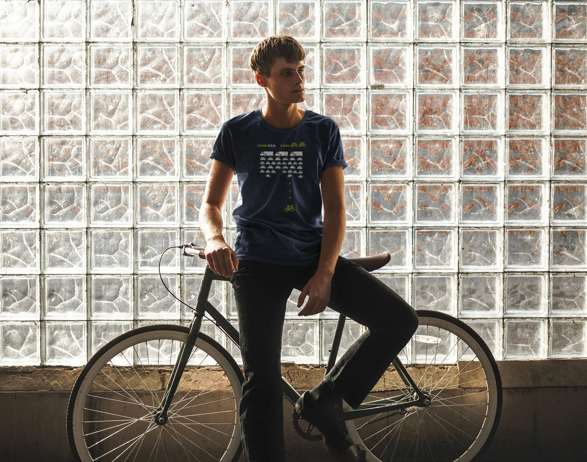 Koszulka rowerowa dla mężczyzn: Bike Invaders – śmieszna koszulka sportowa dla mężczyzn – rower górski rower wyścigowy koszulka rowerowa MTB – prezent dla rowerzystów