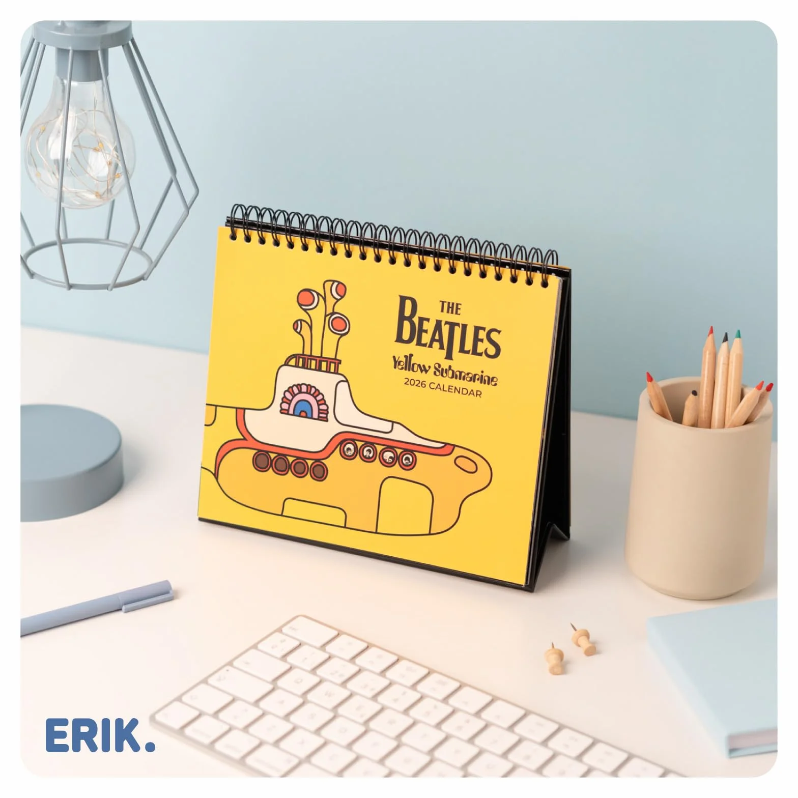 Grupo Erik Desk Calendar 2026 - The Beatles Calendar 2026 Month To View | Monthly Desk Planner, Desktop Gifts Under 10 Pounds | The Beatles Gifts For Friends