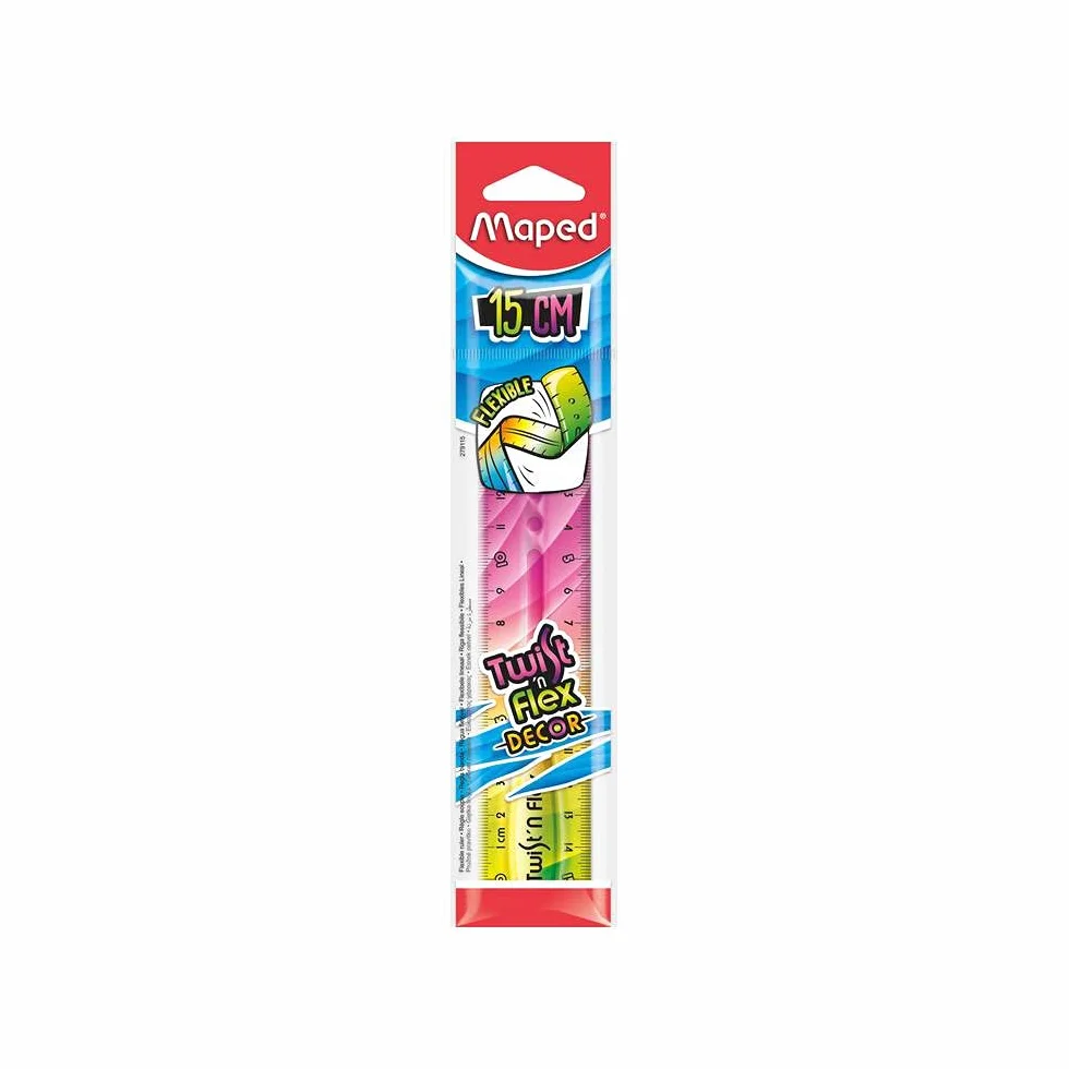 Maped Twist Flex Decor 279115 Linijka, Wielokolorowy, 15cm