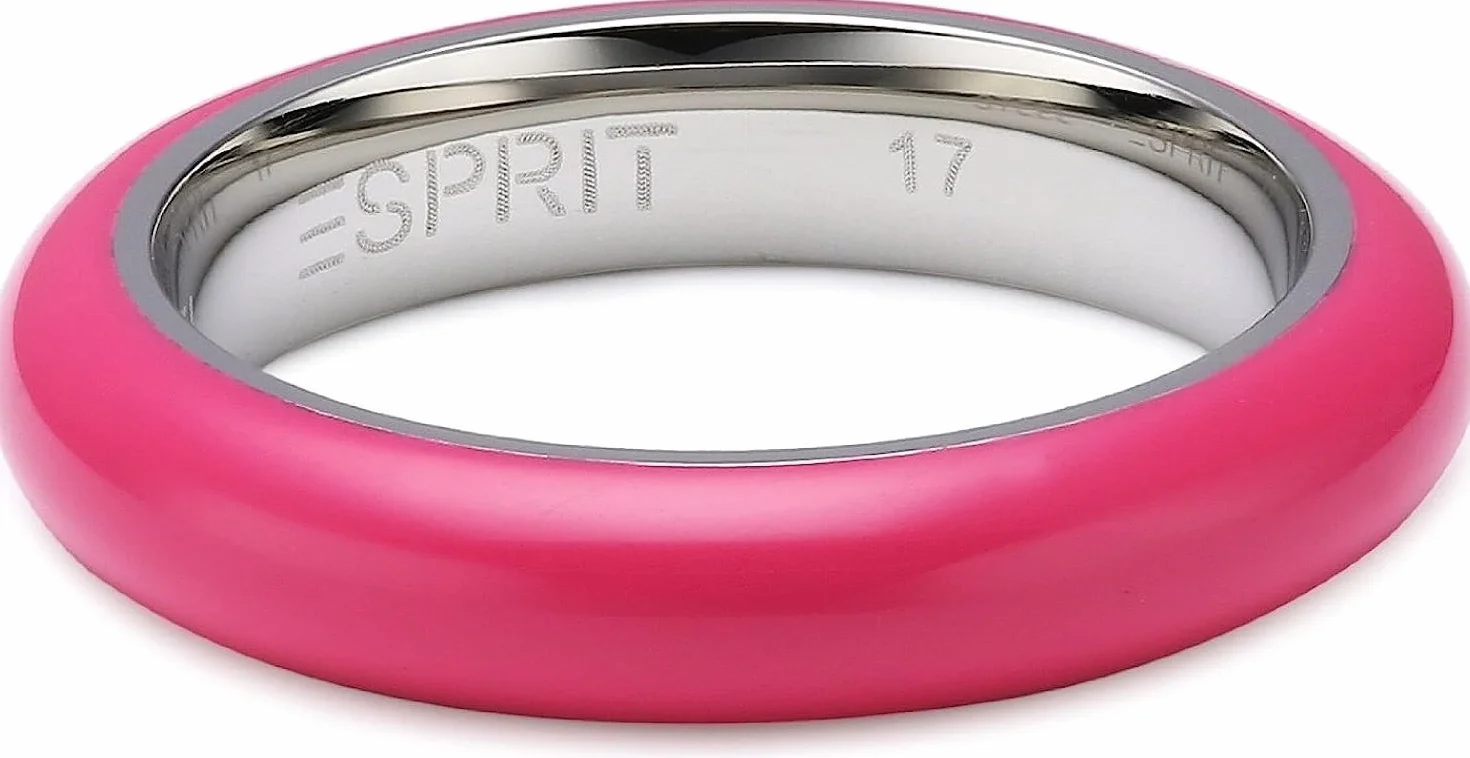 Esprit Pierścionek damski stal szlachetna rodowana żywica Marin 68 Blue