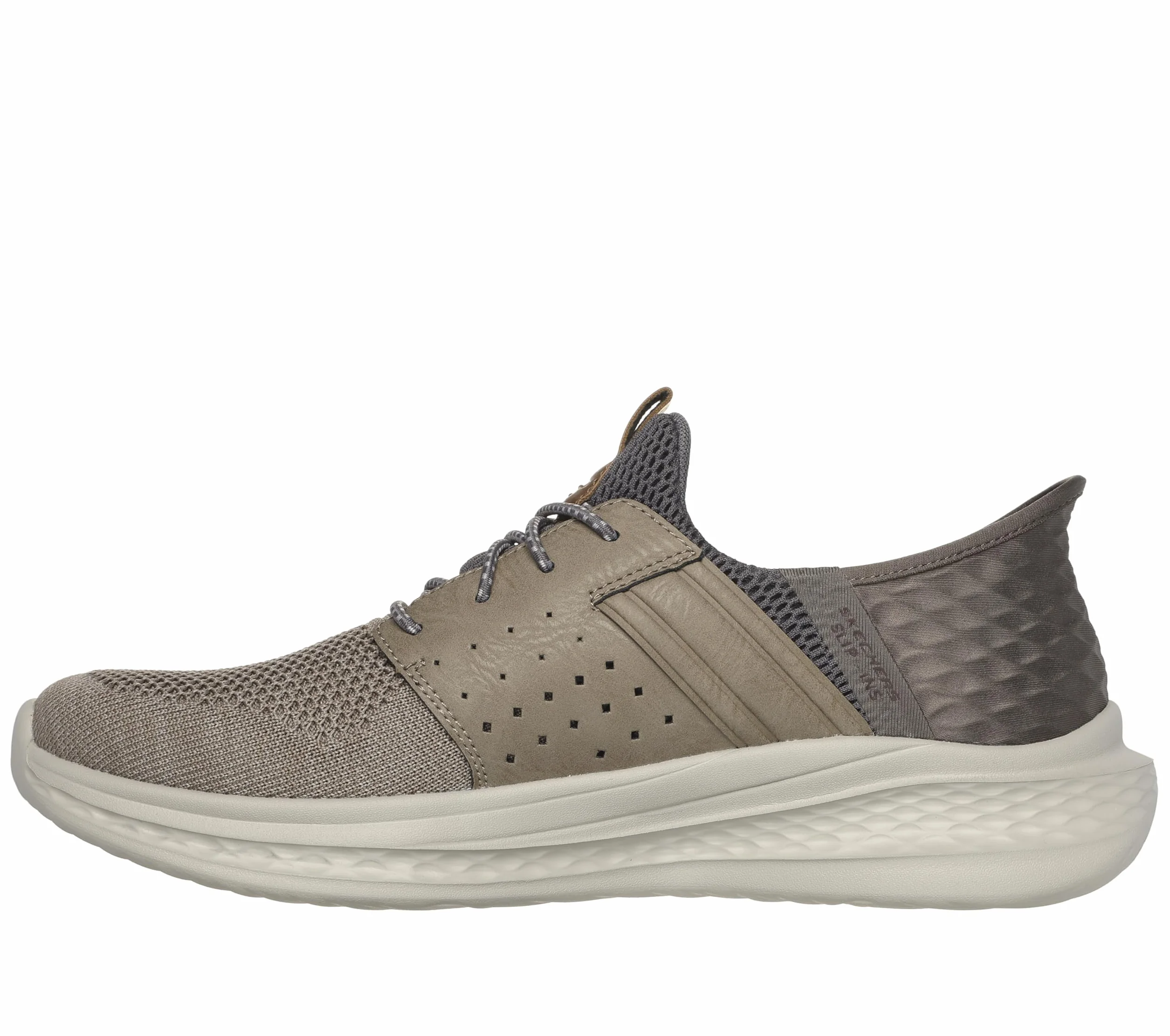 Skechers Męskie mokasyny wsuwane Slade-Ocon bez użycia rąk, BEŻOWY, 43 EU