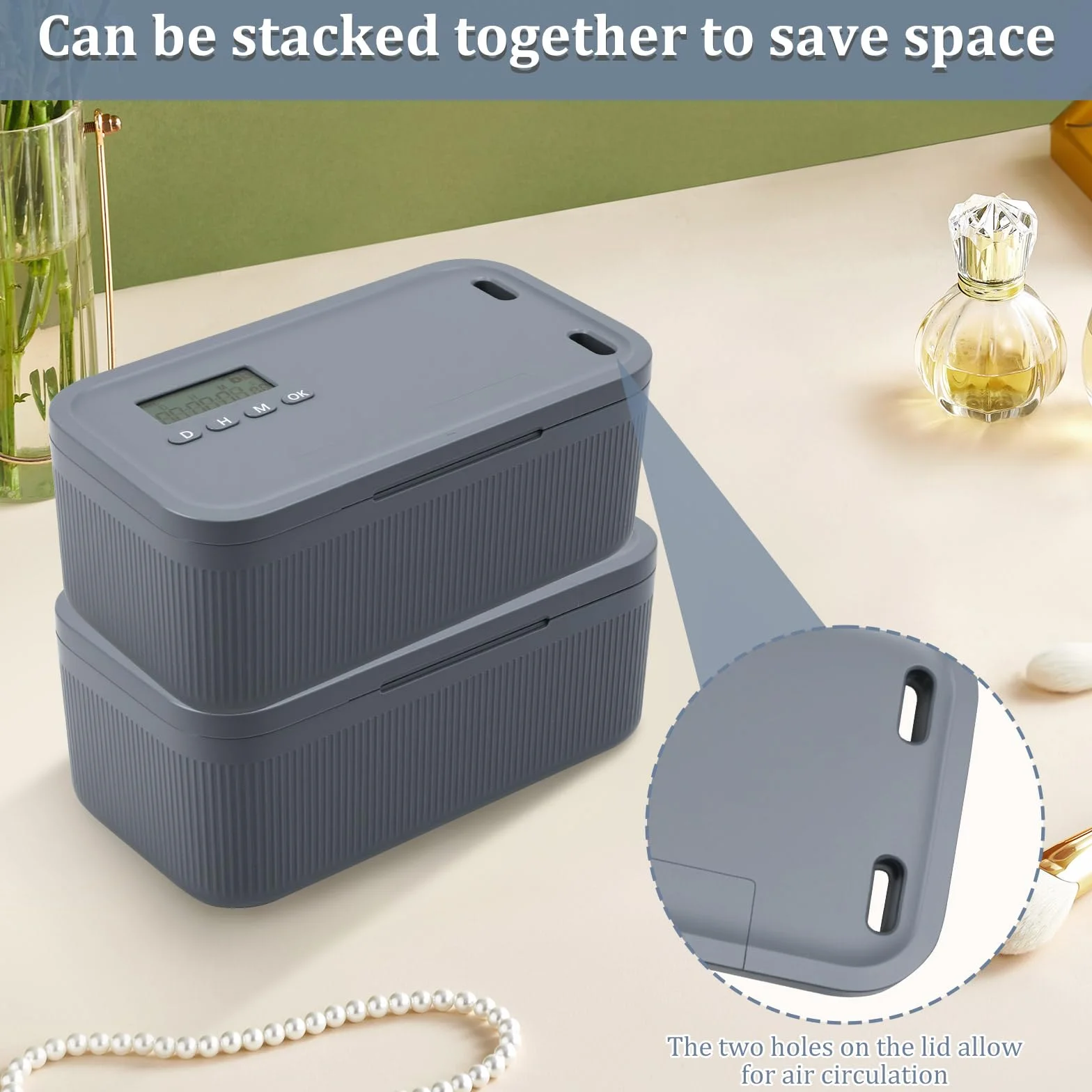 Safe Timed Lock Box, pojemnik na telefon komórkowy z zamkiem czasowym, pojemnik z blokadą czasu z 2 trybami pracy, 23,9 x 13,1 x 9,6 cm, bezpieczny telefon komórkowy, wytrzymały, przenośny