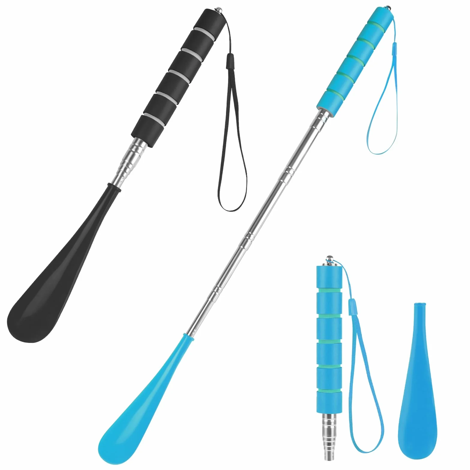 Łyżka, 2 sztuki łyżki do długich butów, wysuwana łyżka 28,5-70,5 cm, dla kobiet w ciąży, seniorów, chłopców, butów i wszystkich butów