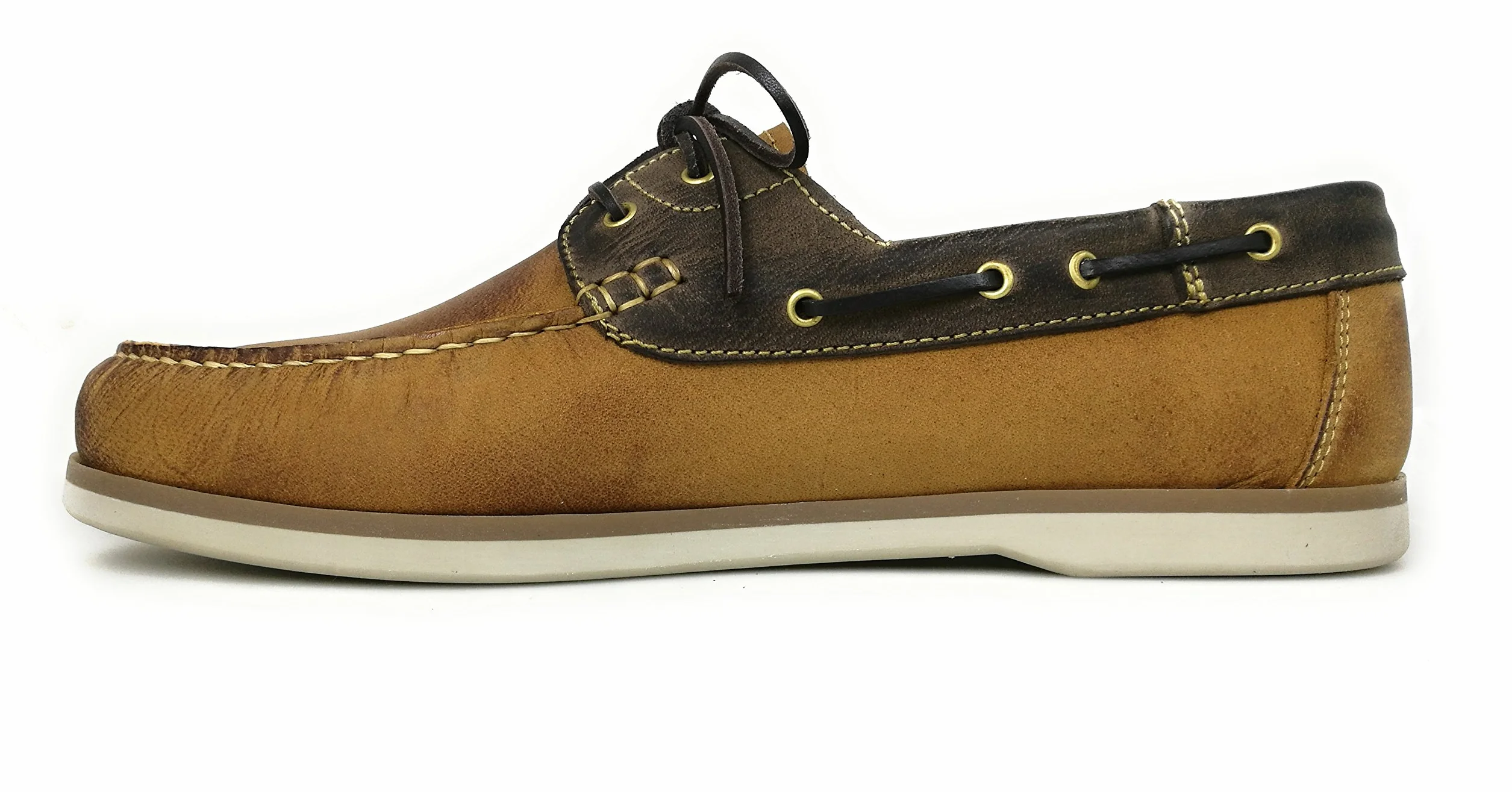 Zerimar Skórzane buty żeglarskie dla mężczyzn | Buty żeglarskie Męskie | Buty żeglarskie męskie | Mokasyny Man