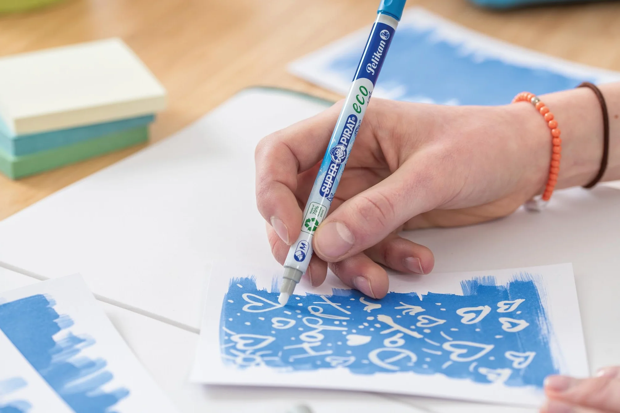Pelikan® Super Pirat Eco 850M Korektor do pióra atramentu 2 sztuki 2w1 Pisak Długopis | Zmazik Wymazywacz Zmazywacz | Do Szkoły Biura Na studia | Szybkie poprawianie błędów Korekta | Dla Uczniów