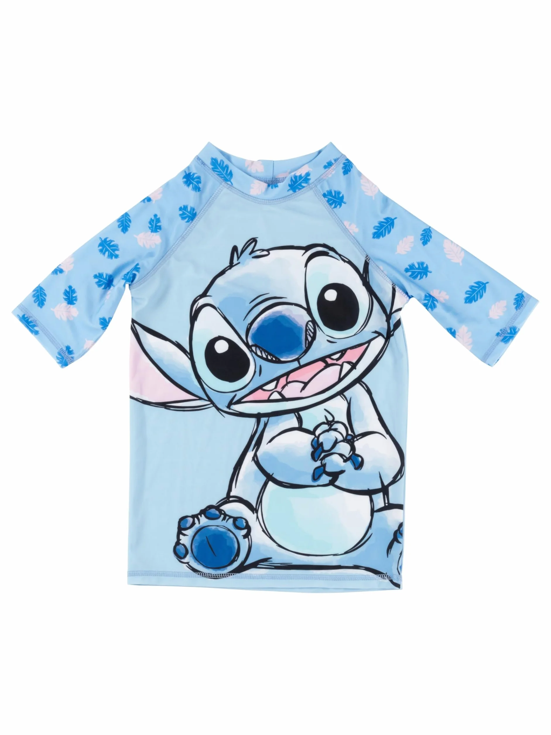 United Labels Disney Lilo & Stitch kostium kąpielowy dwuczęściowy, ochrona UV 30, dla dziewcząt, niebieski, moda kąpielowa dla dzieci, z koszulką i kąpielówkami, strój kąpielowy