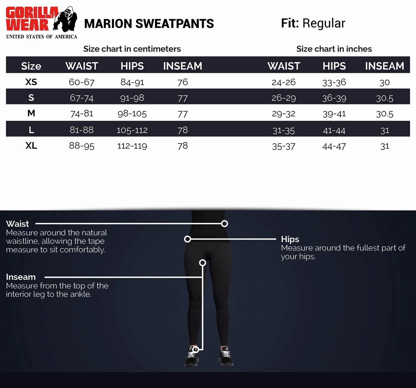 Gorilla Wear Marion Sweatpants - Spodnie Kobiety