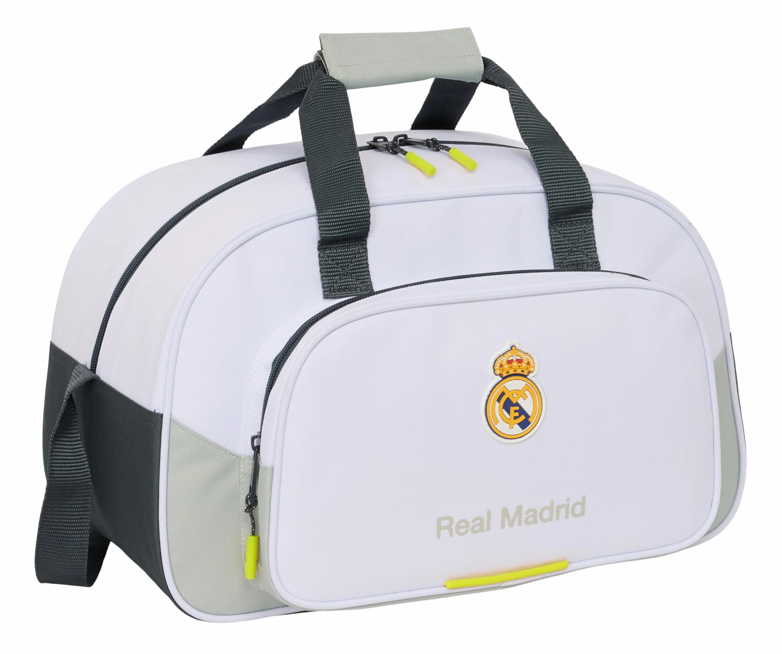 Safta REAL MADRID WYPOSAŻENIE 25/26 - Torba sportowa, plecak, idealna dla dzieci w różnym wieku, wygodna i wszechstronna, jakość i wytrzymałość, 40 x 23 x 24 cm, biała, M, Casual