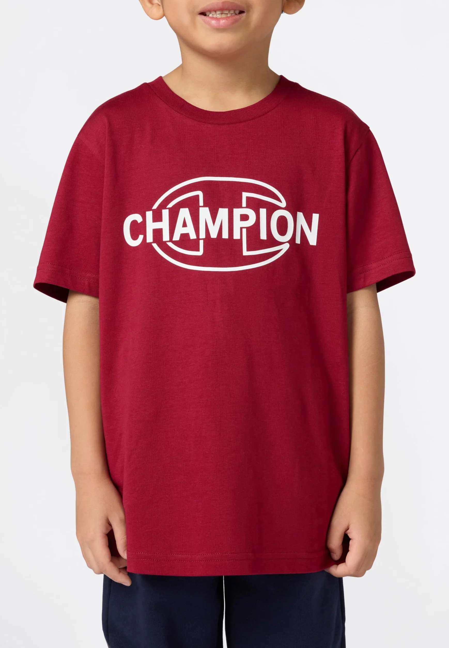 Champion Legacy Boys, graficzny T-shirt z okrągłym dekoltem, XXS, czerwony, Czerwony, XXS