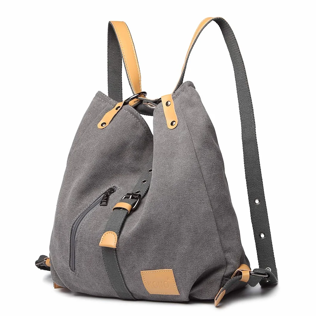 Damski plecak płócienny torba na ramię antykradzieżowy plecak podróżny konwertowalny 3 w 1 torba crossbody vintage tornister dziewczyna modny plecak torebka dla kobiet torebka damska na co dzień