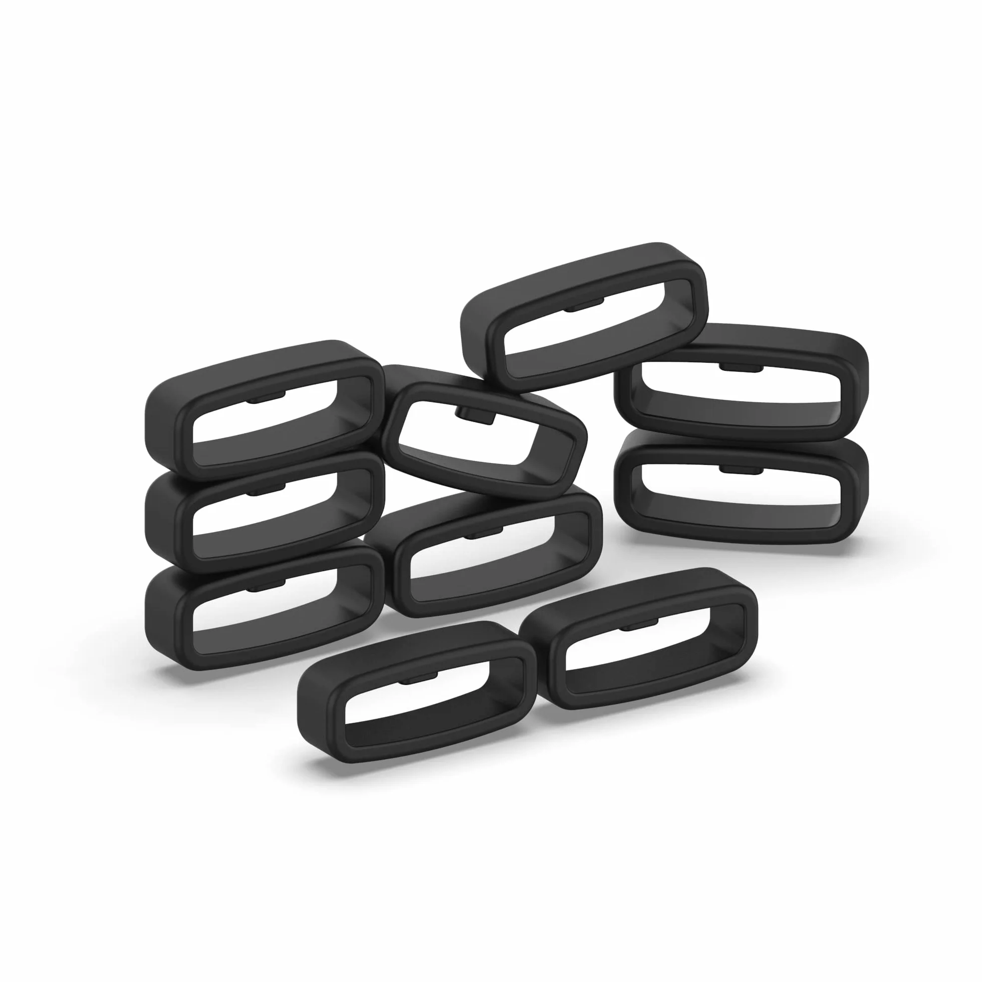 INF 10 szt. pętli do paska zegarka 22 mm, silikonowe zamienne bezpieczne pierścienie łączące uchwyty pętla, 0.5mm (width) x 9.5cm (length), Brak kamienia szlachetnego