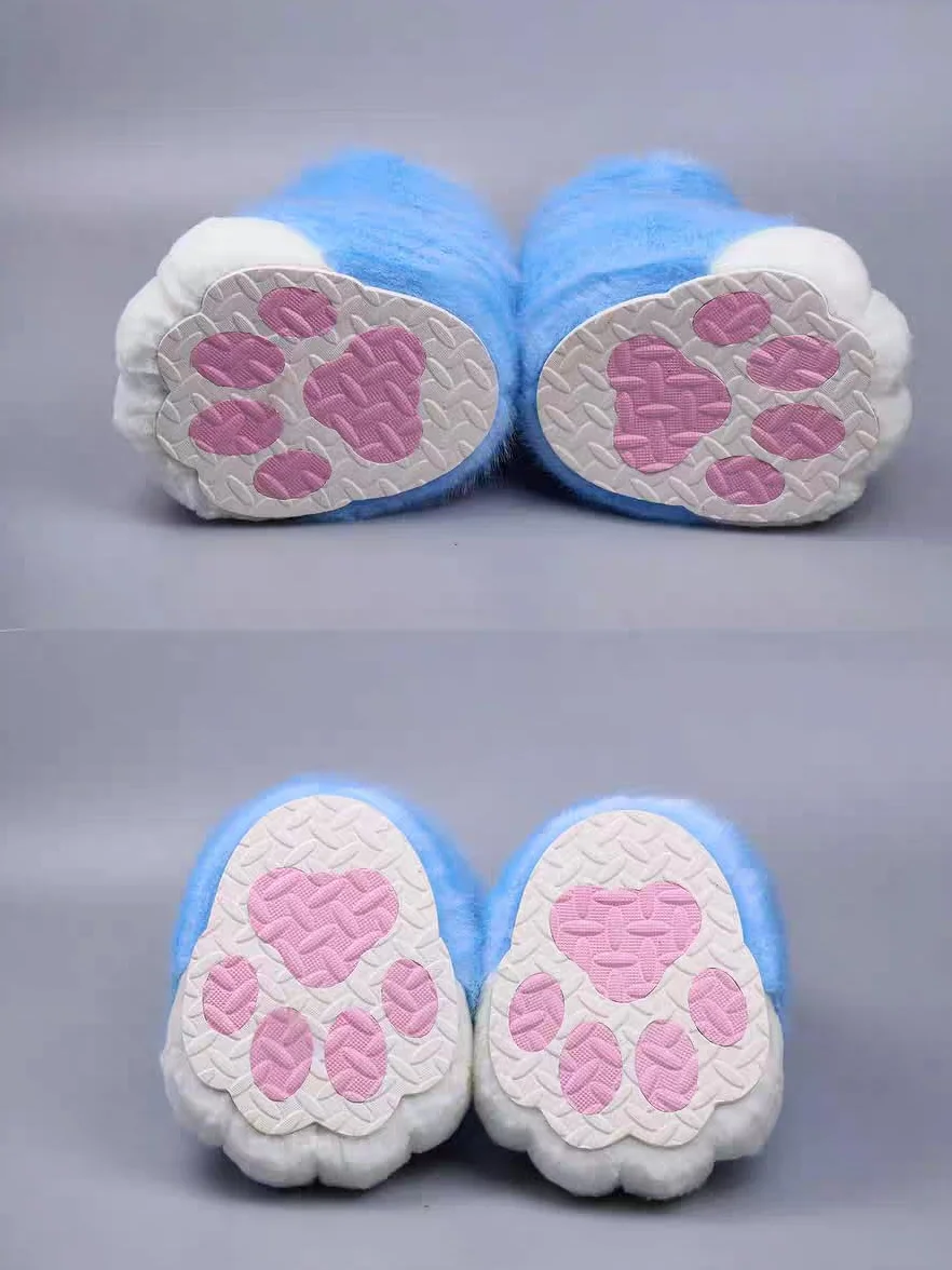 Furry Fursuit Łapy Stopy Buty Slip-On Śliczne Cosplay dla komiksów Konwencje Anime Spotkania Halloween Imprezy kostiumowe